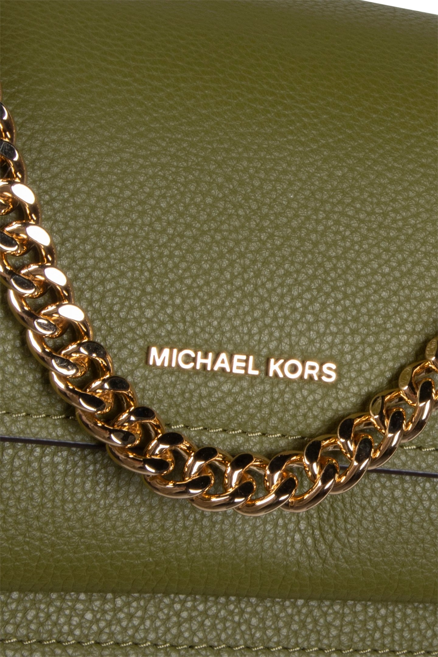 LEATHER SHOULDER BAG IN OLIVE 5