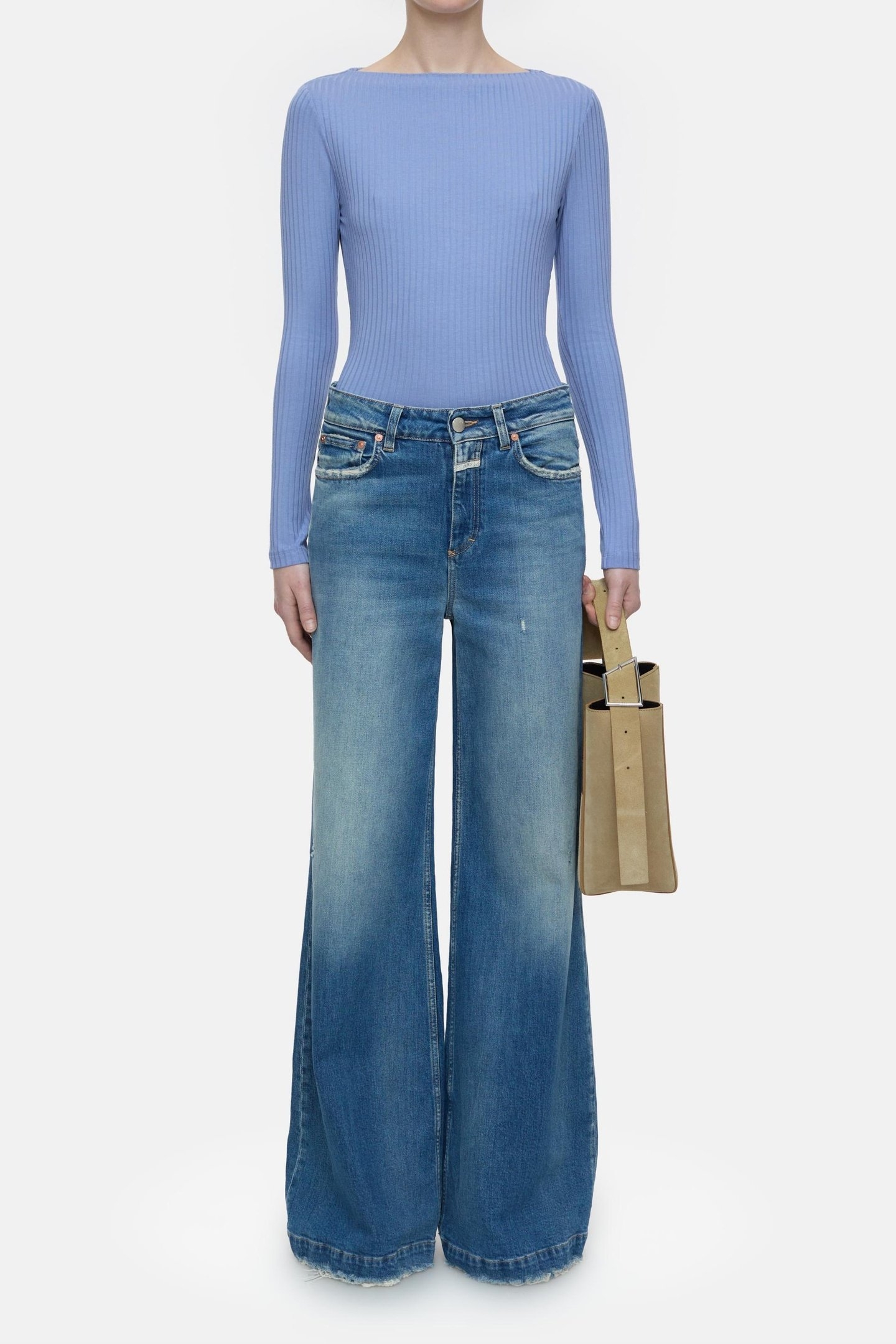 STRAIGHT NECK LONGSLEEVE T-SHIRTS BLUE HORIZON 1