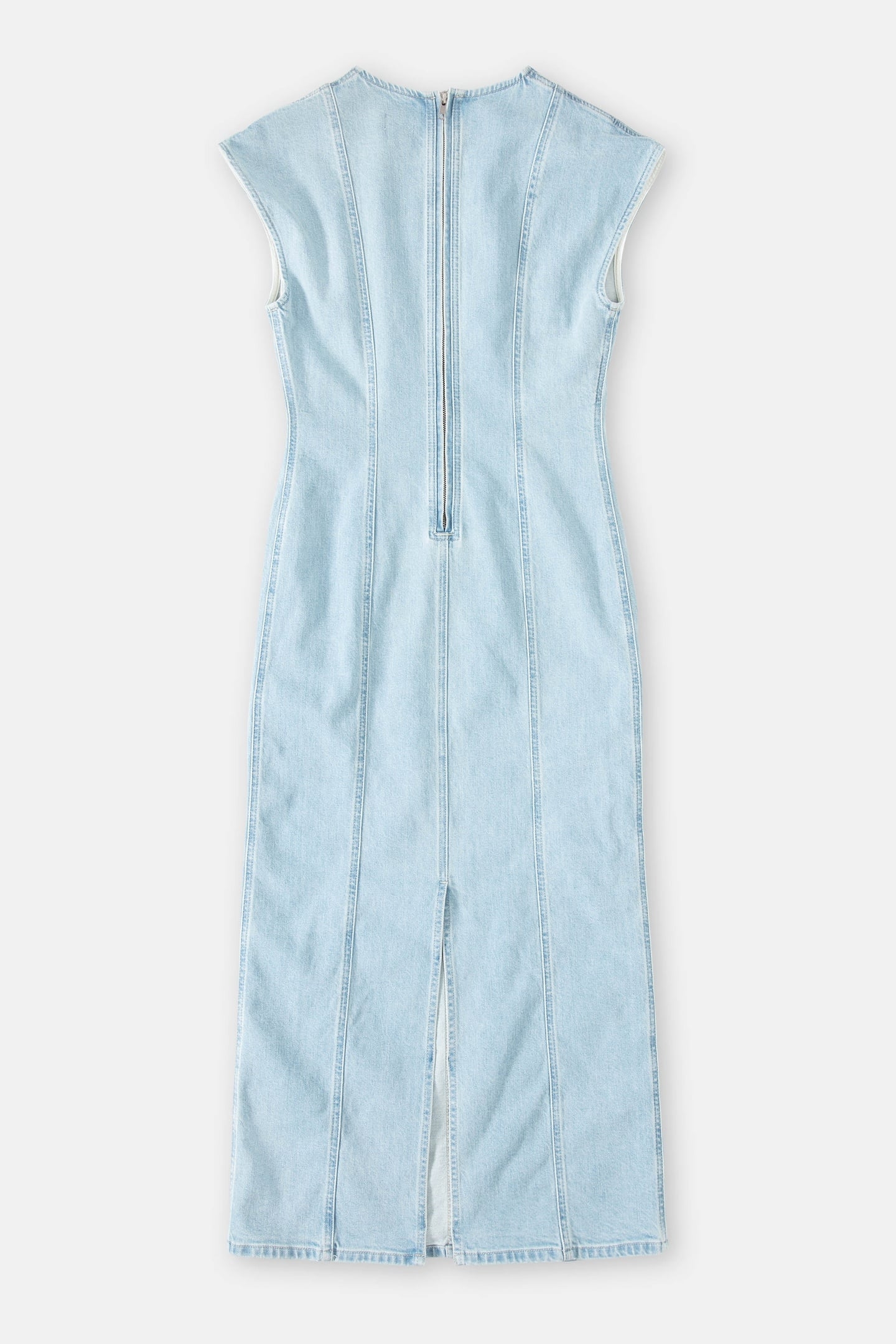 COLUMN DENIM DRESS LIGHT BLUE 4