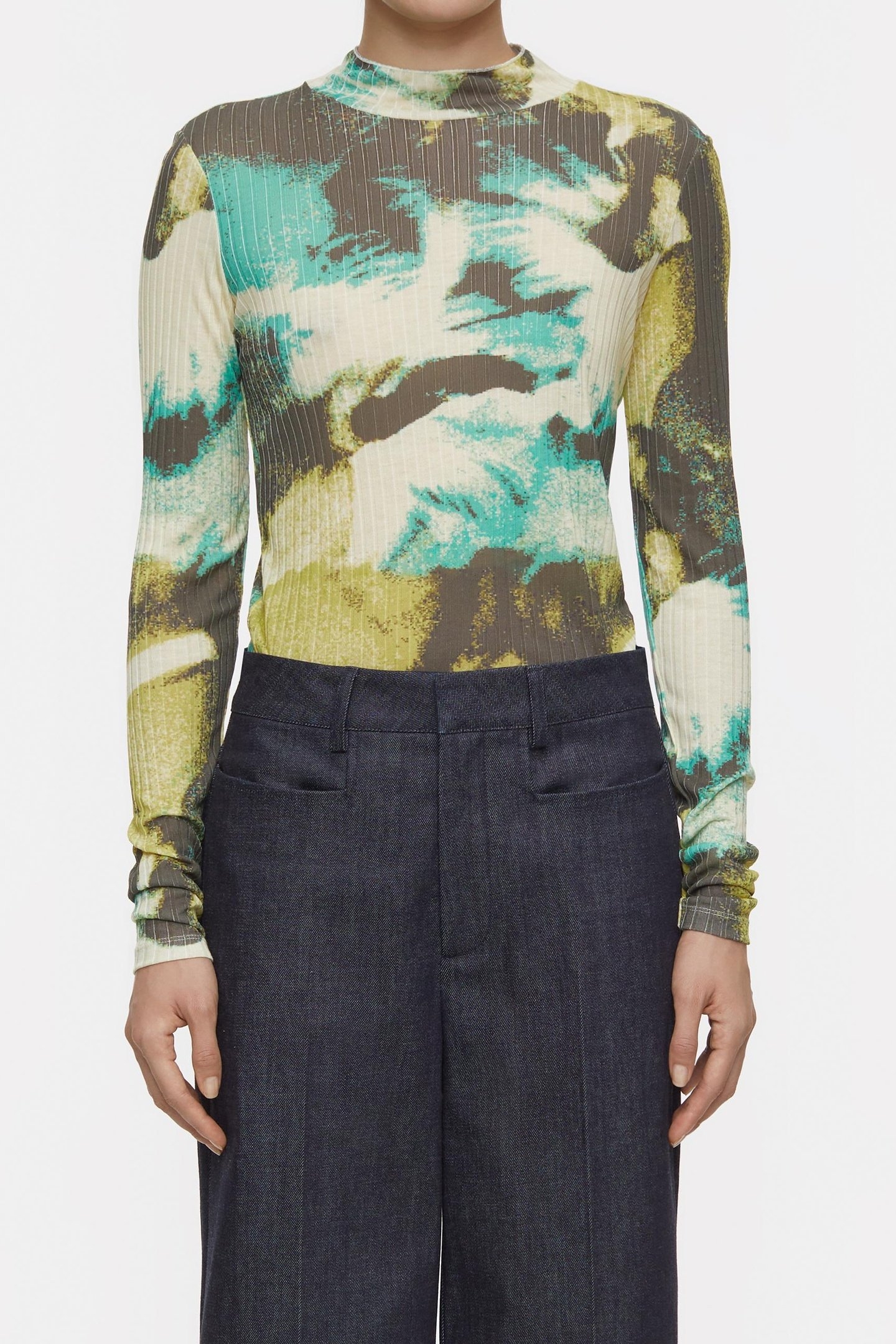 MOCK NECK LONGSLEEVE T-SHIRTS PRIMARY YELLOW 2