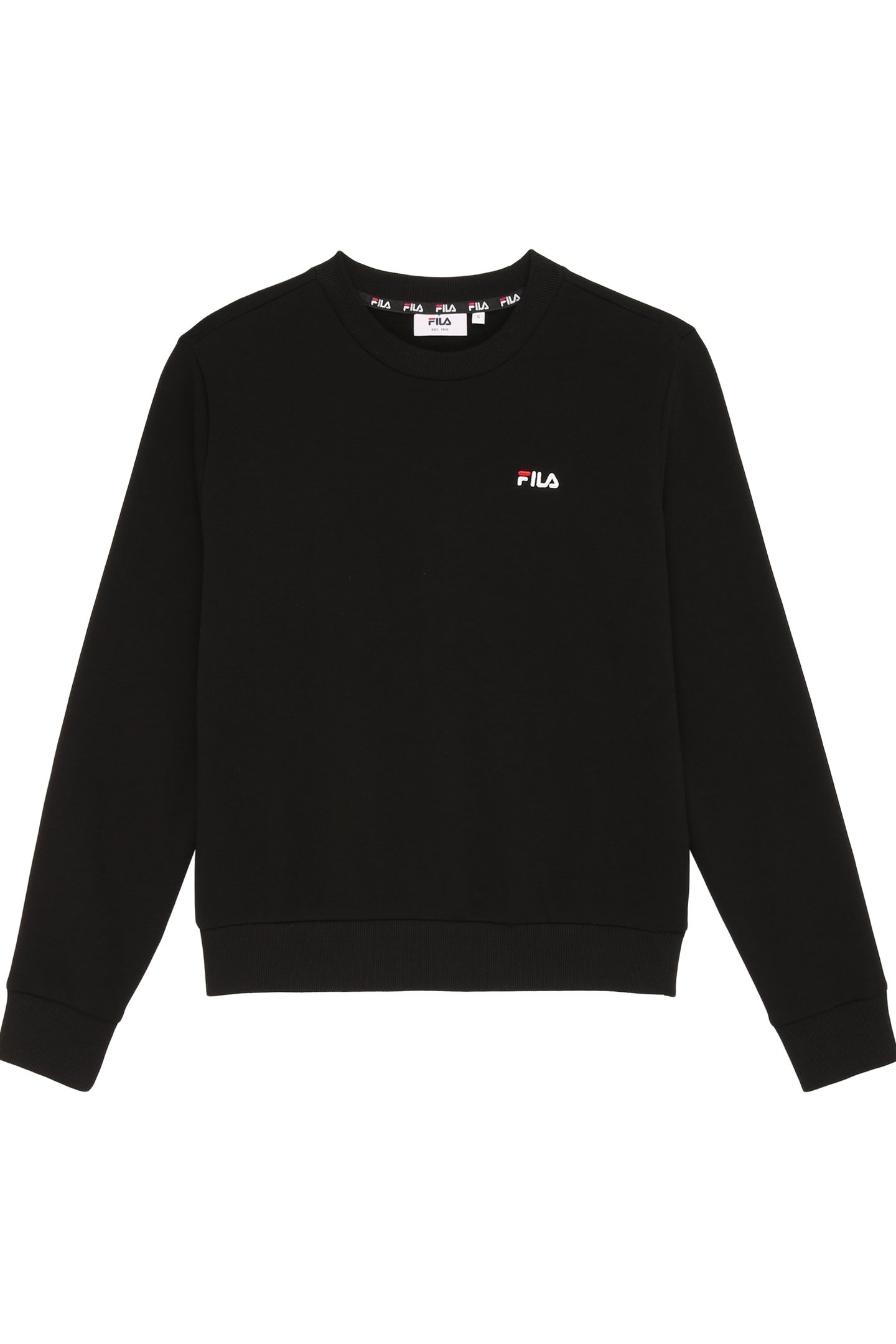 ZDUNA LOGO CREW SWEAT BLACK 1