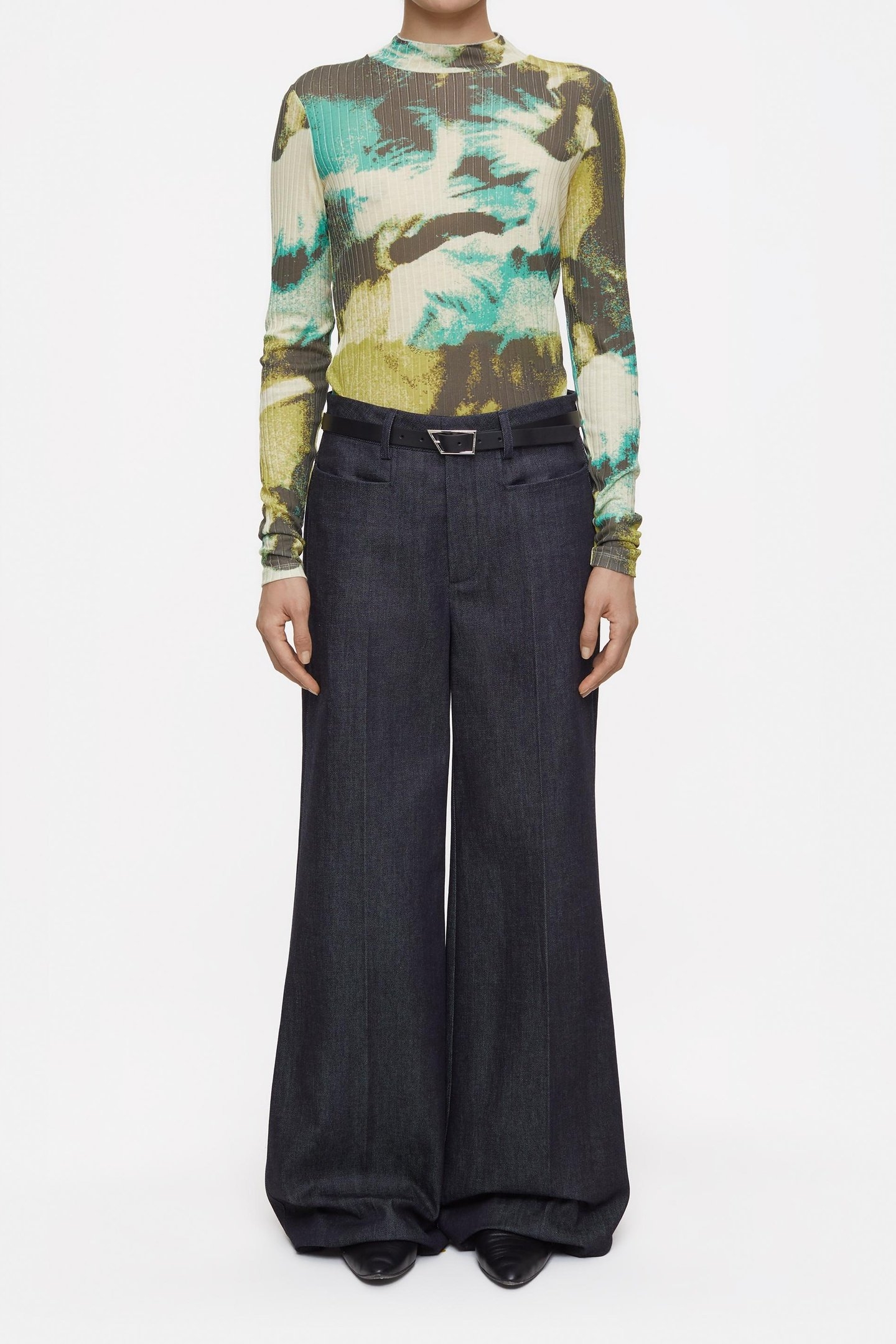 MOCK NECK LONGSLEEVE T-SHIRTS PRIMARY YELLOW 1