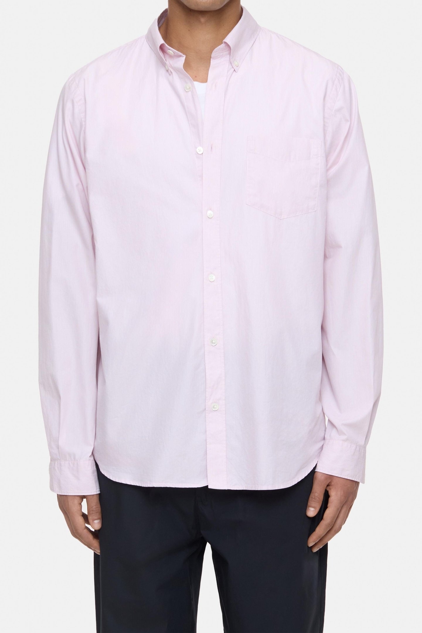 T1 BUTTON DOWN SHIRT SMOOTHIE PINK 2