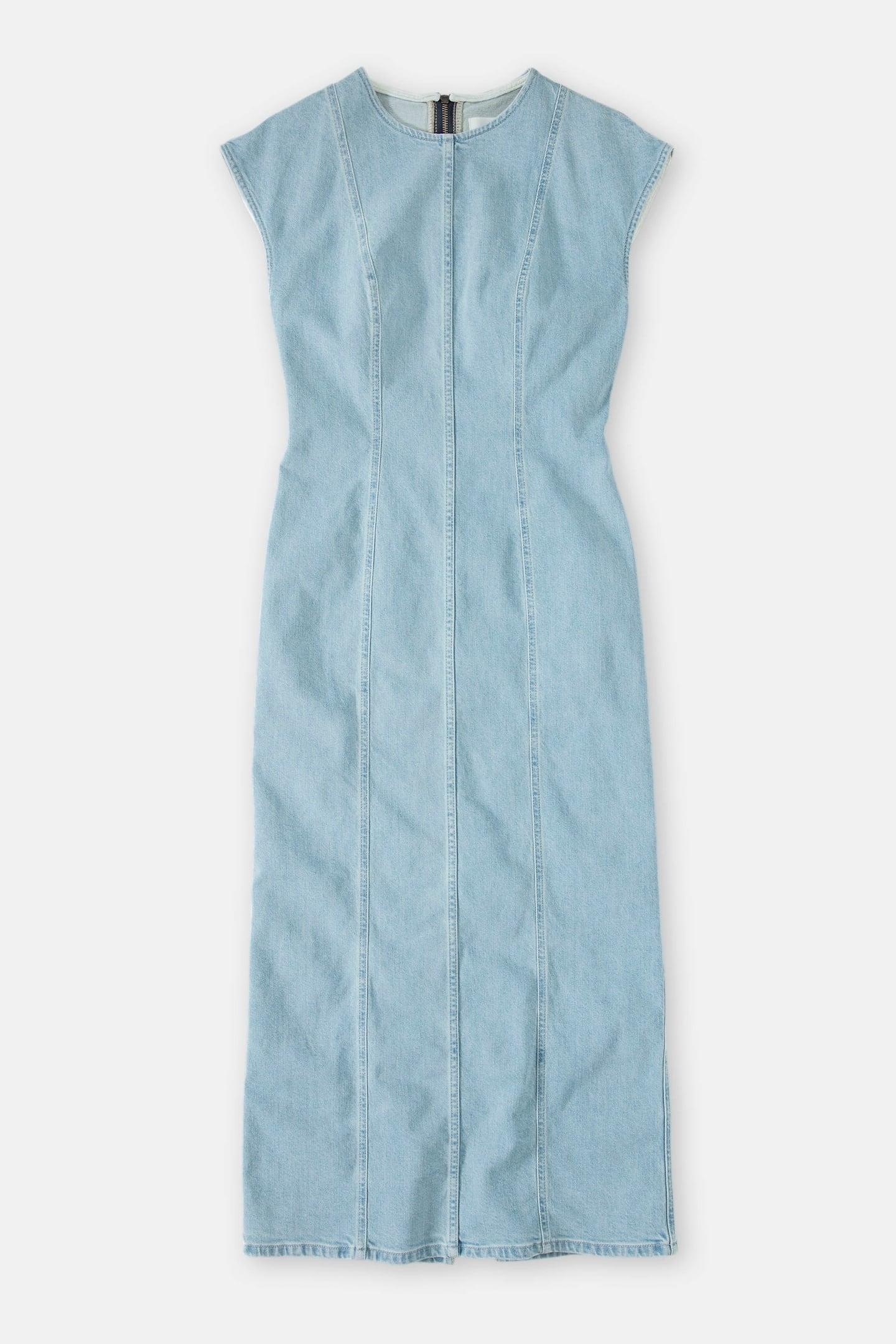 COLUMN DENIM DRESS LIGHT BLUE 3