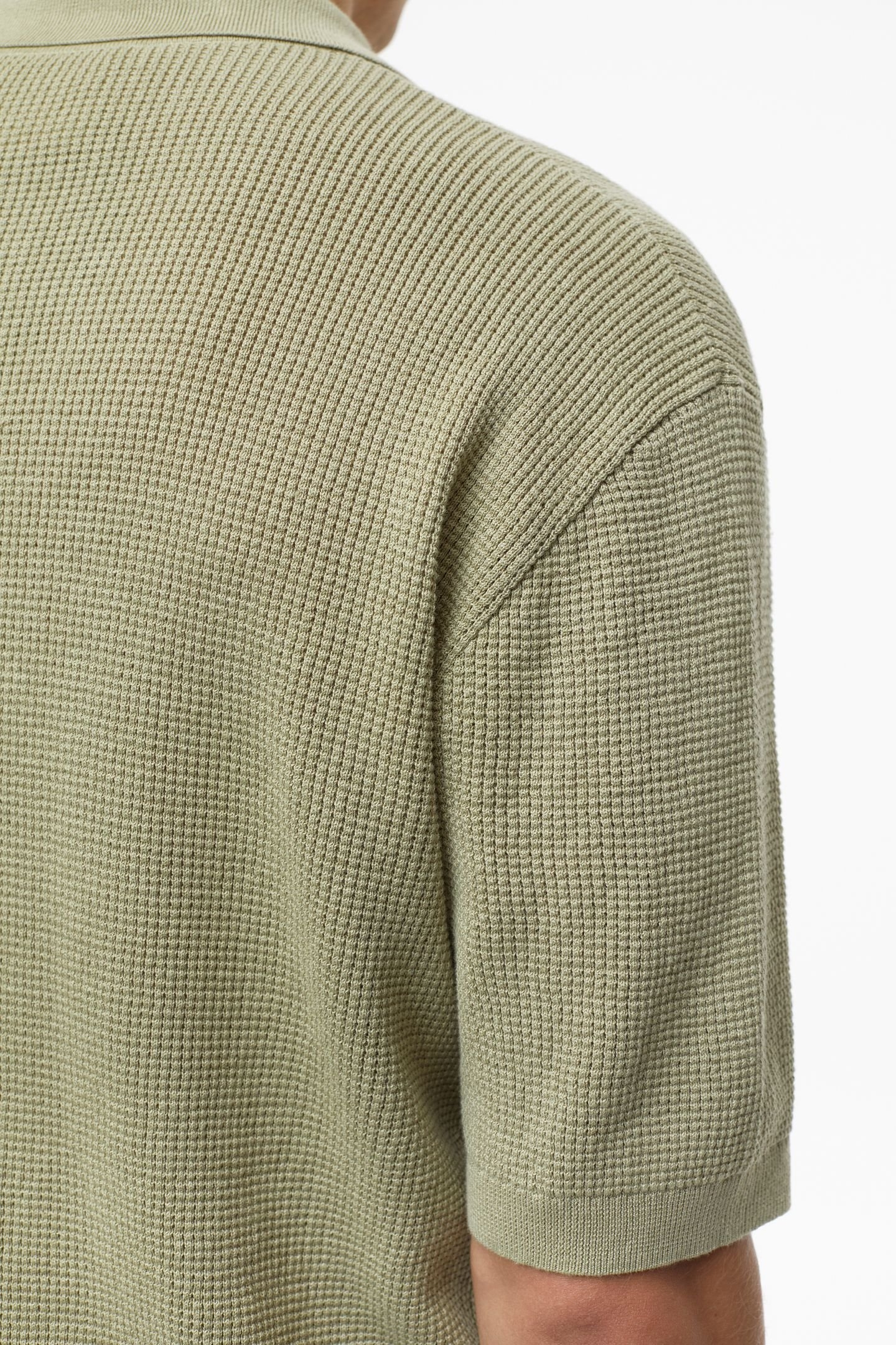 SHORT SLEEVE POLO KNITS SAGE TEA 5