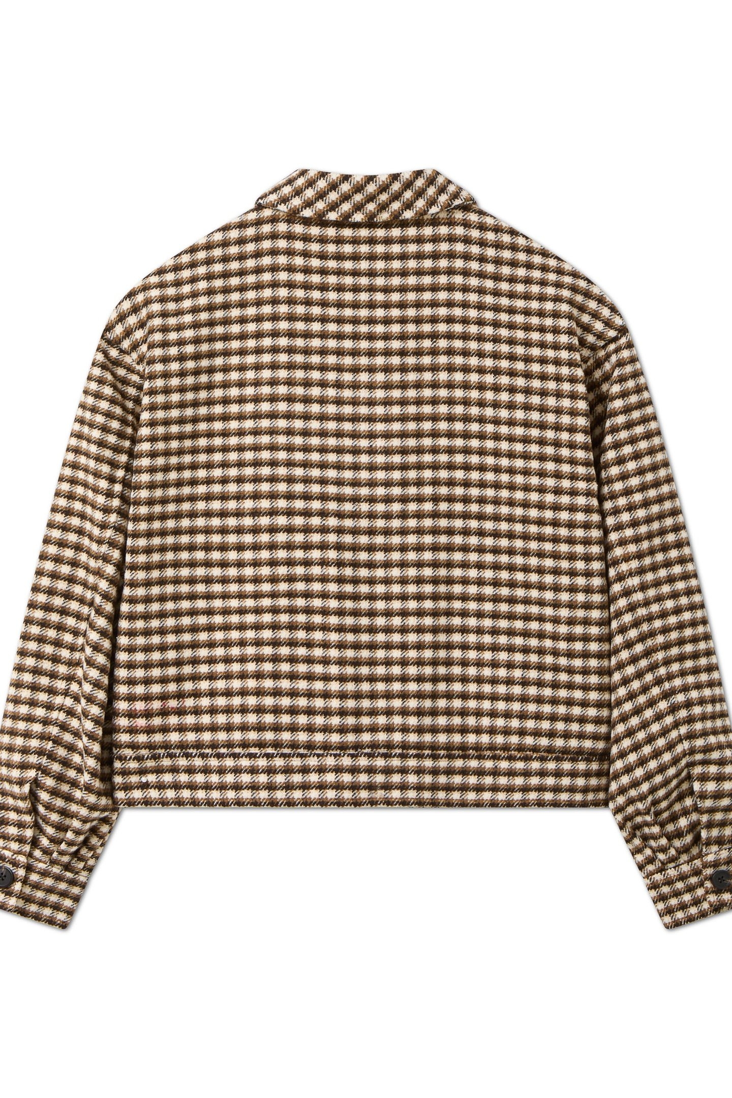 BOXY JACKET BROWN AND BEIGE TWEED WITH PRINTED LINING 5