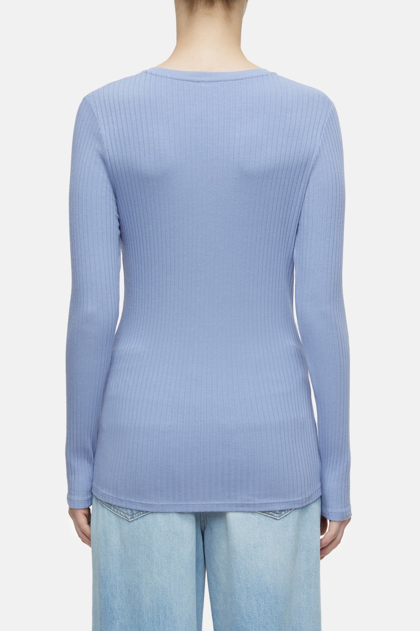 HALF PLACKET LONGSLEEVE T-SHIRTS BLUE HORIZON 3