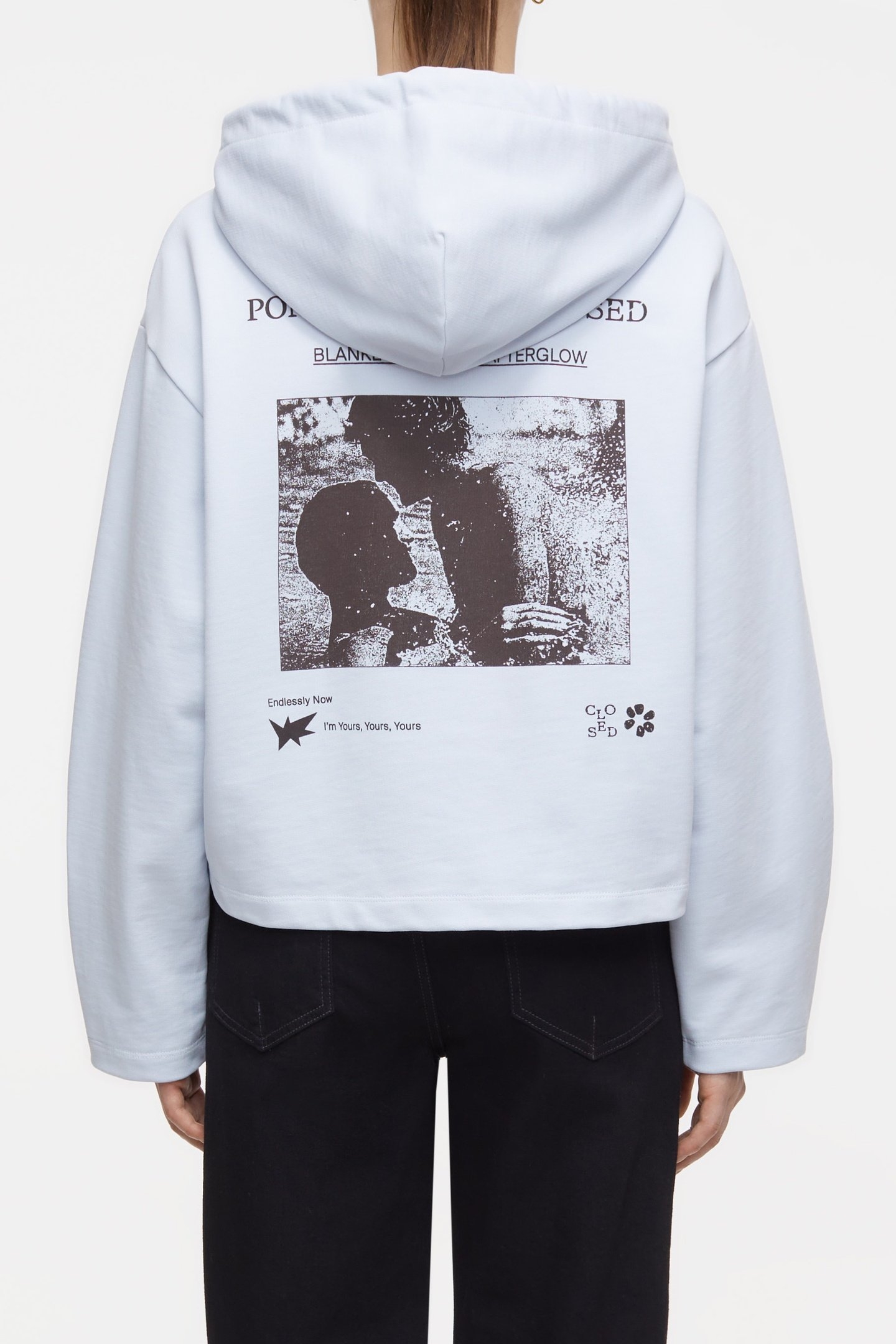 CROPPED HOODIE T-SHIRTS SOFT BLUE 4