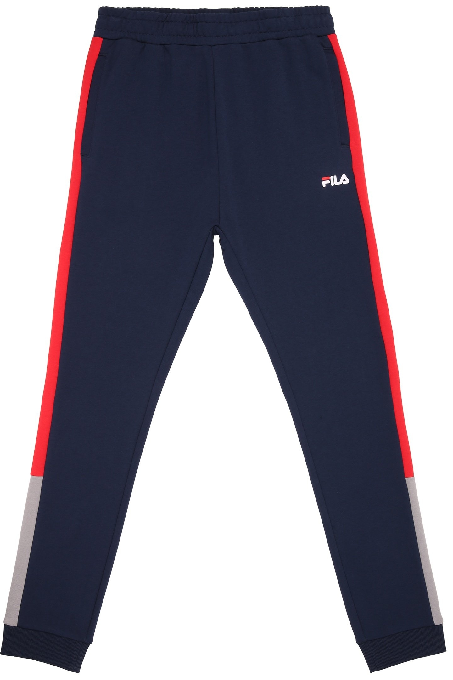 SAUSALITO SWEAT PANTS WITH BLOCK STRIPES BLACK IRIS-TRUE RED 1
