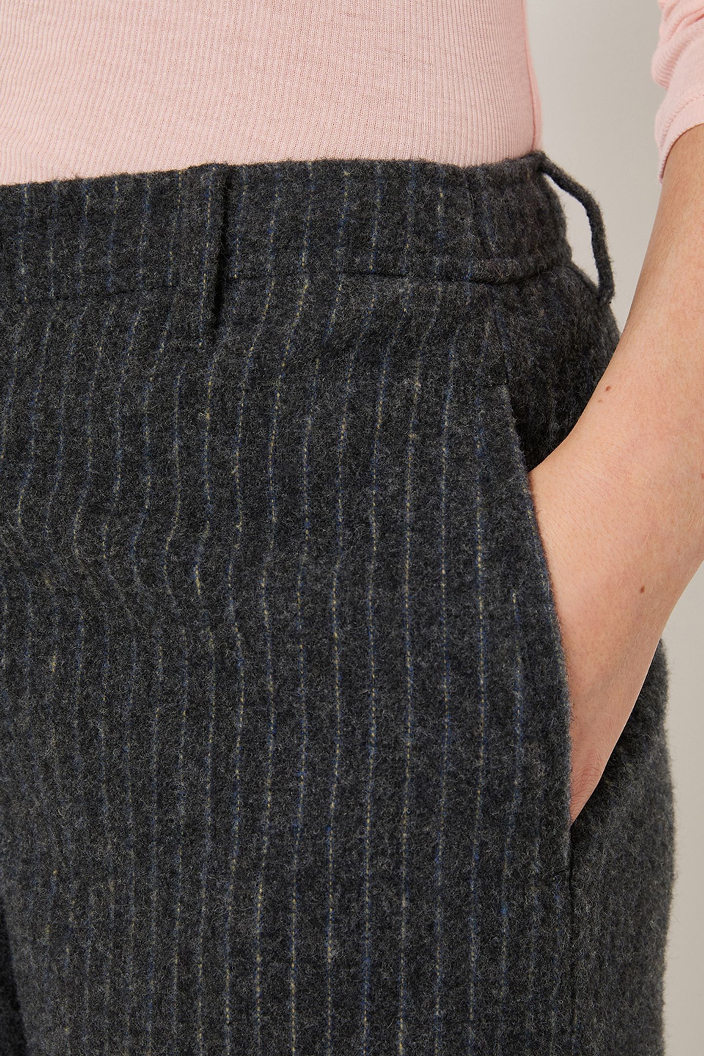 WOOL PANTS GREY AND BLUE STRIPES 5