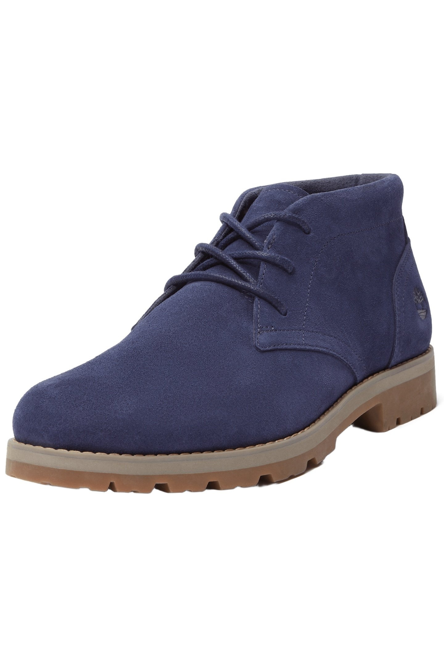 BRITTON SQUARE MID LACE UP BOOT NAVY SUEDE 1