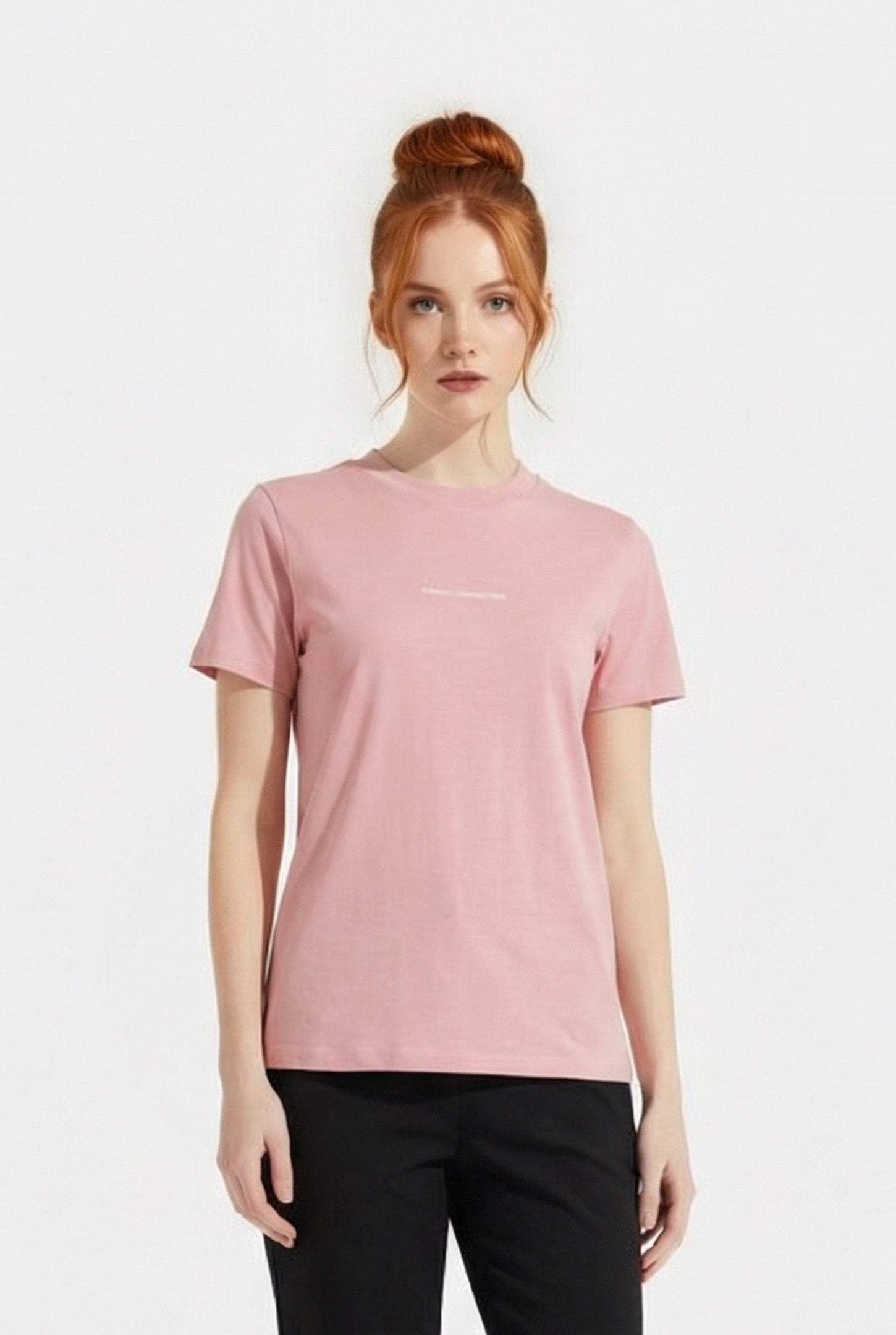 FRENCH CONNECTION TEE WASHED PINK/WHITE 1