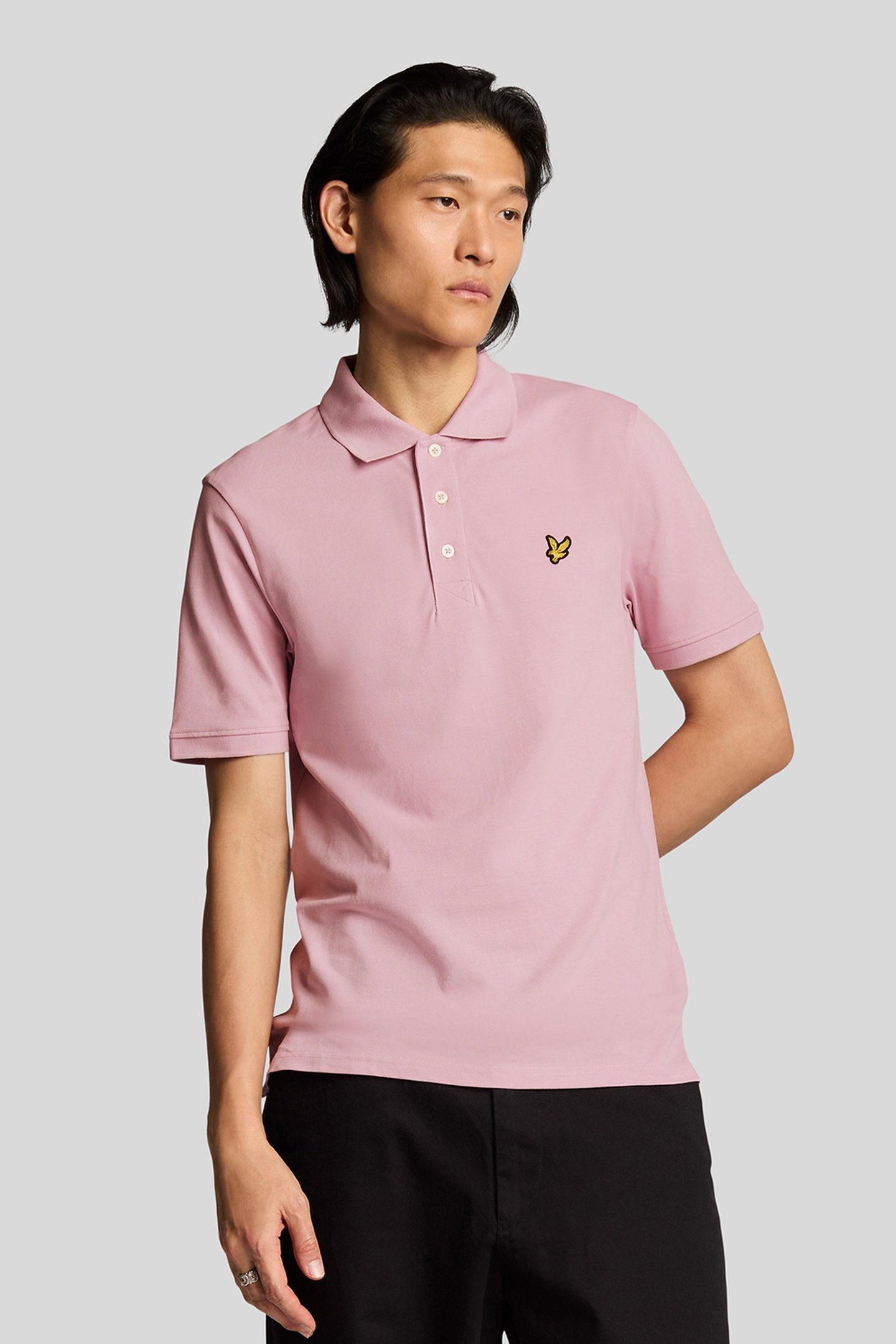 PLAIN POLO SHIRT PINK LIGHT 2