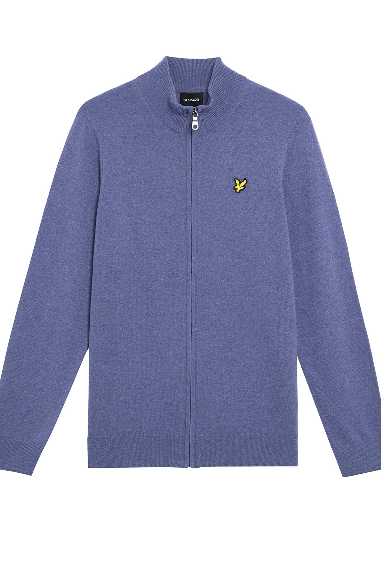 LAMBSWOOL BLEND ZIP THROUGH CARDIGAN GRAYSTONE MARL 4