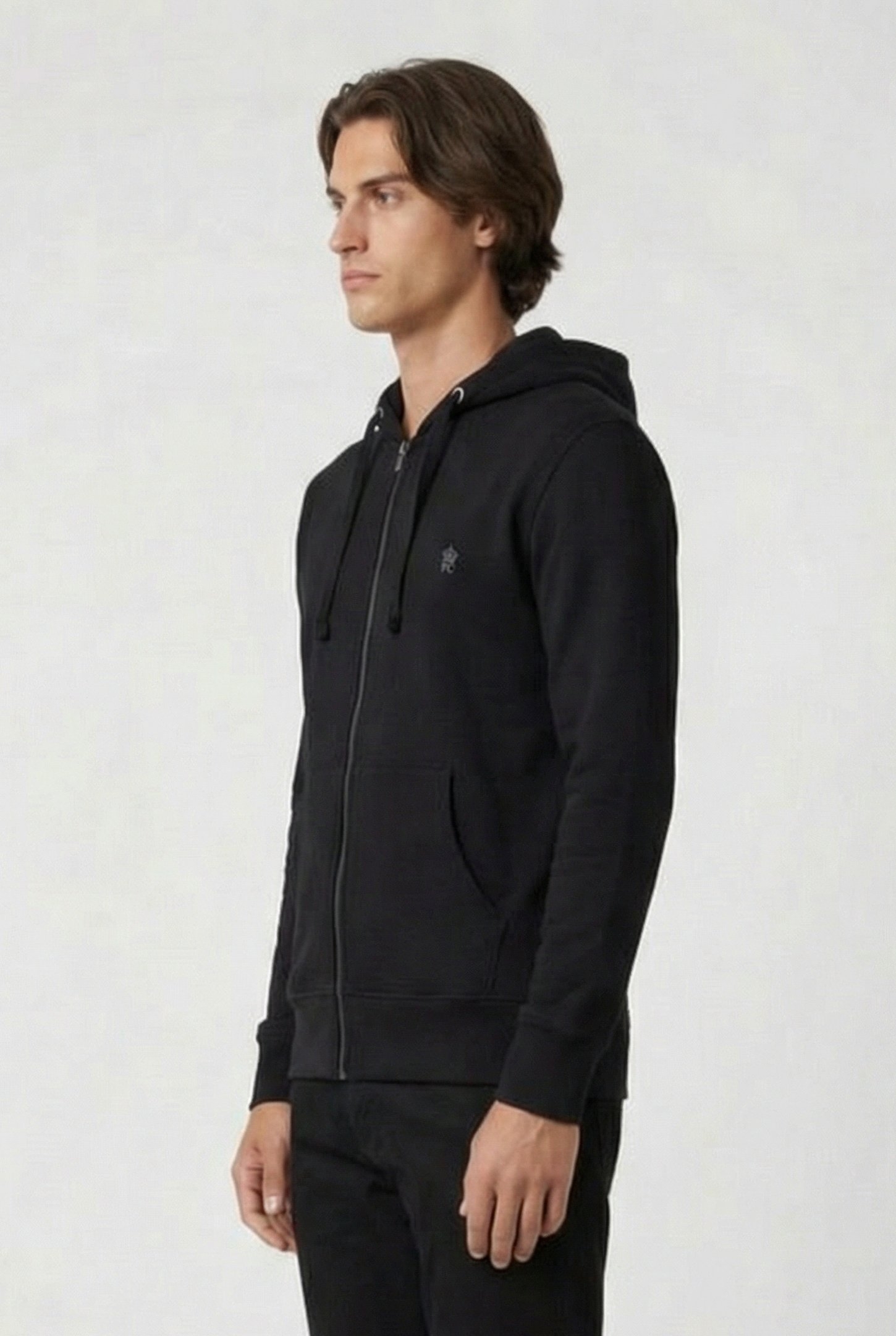 FC ZIP HOOD BLACK/GUNMETAL 3