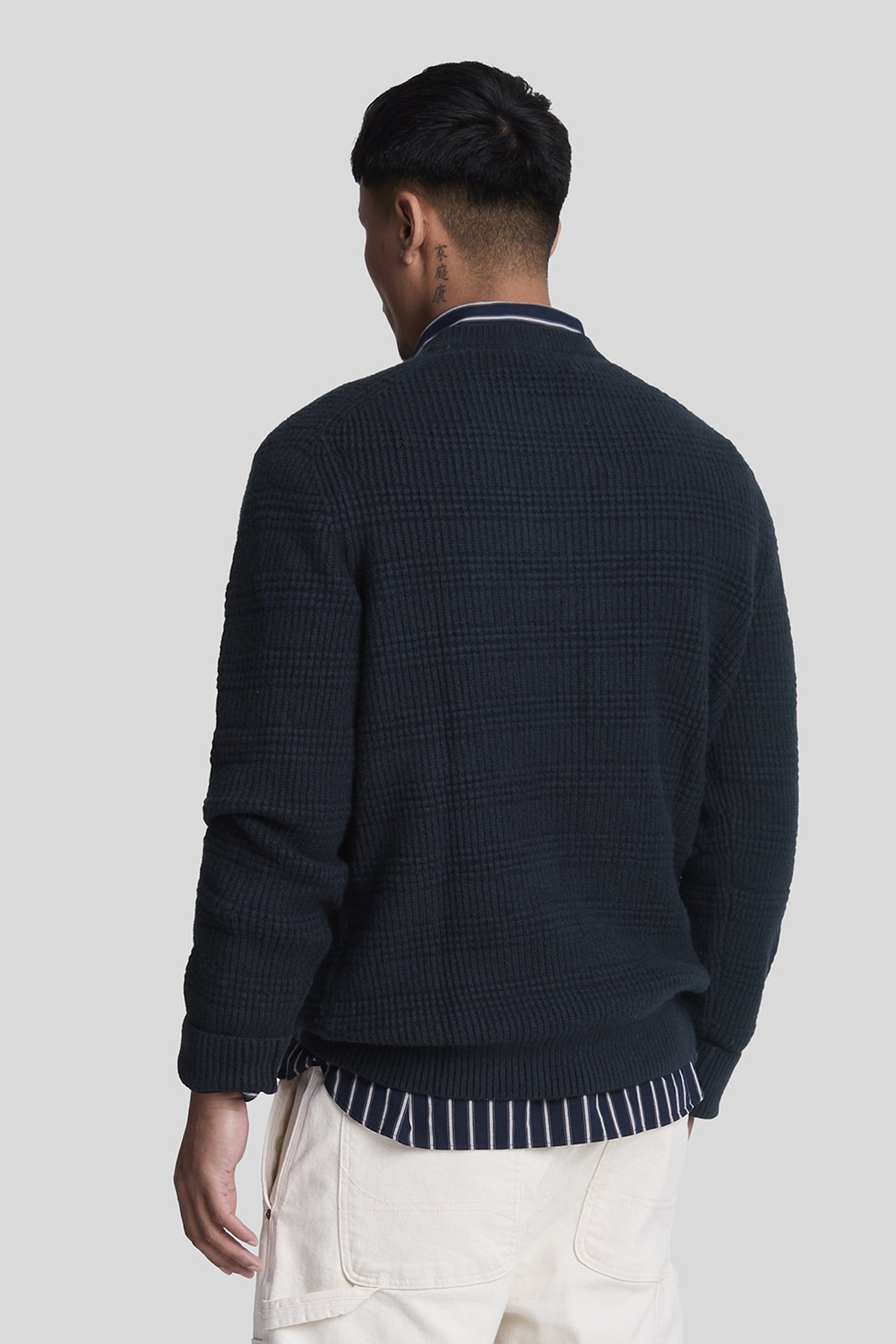 WAFFLE KNIT JUMPER DARK NAVY 3