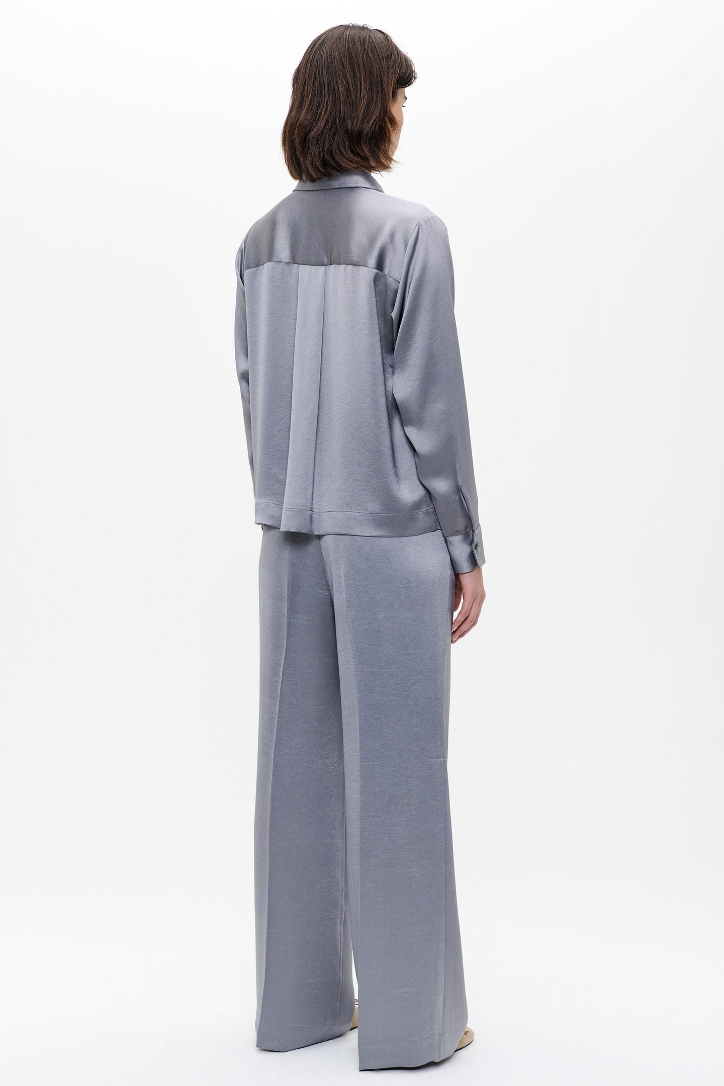 SATIN SHIRT SILVER MINK 4