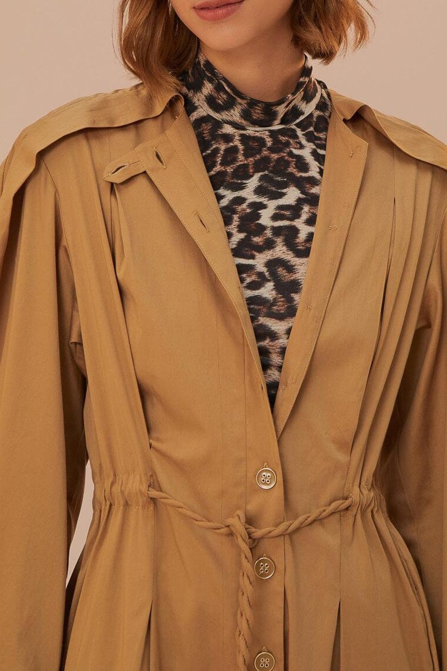 NATURAL SKIN CREAM JERSEY BLOUSE 3