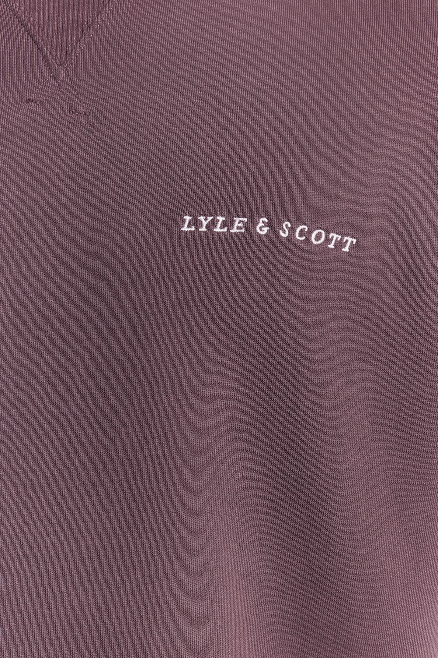 SCRIPT BRUSHBACK CREW NECK SWEATSHIRT DUSKY MAROON 6