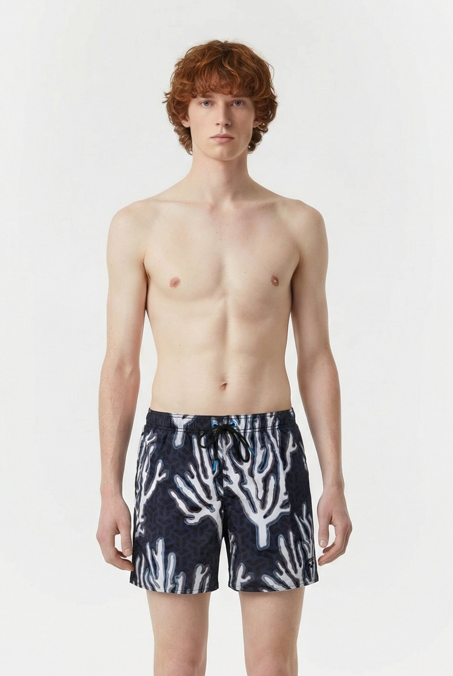 MEN'S BEACH BOXER PLACED DEEP SEA -ASPHALT 1