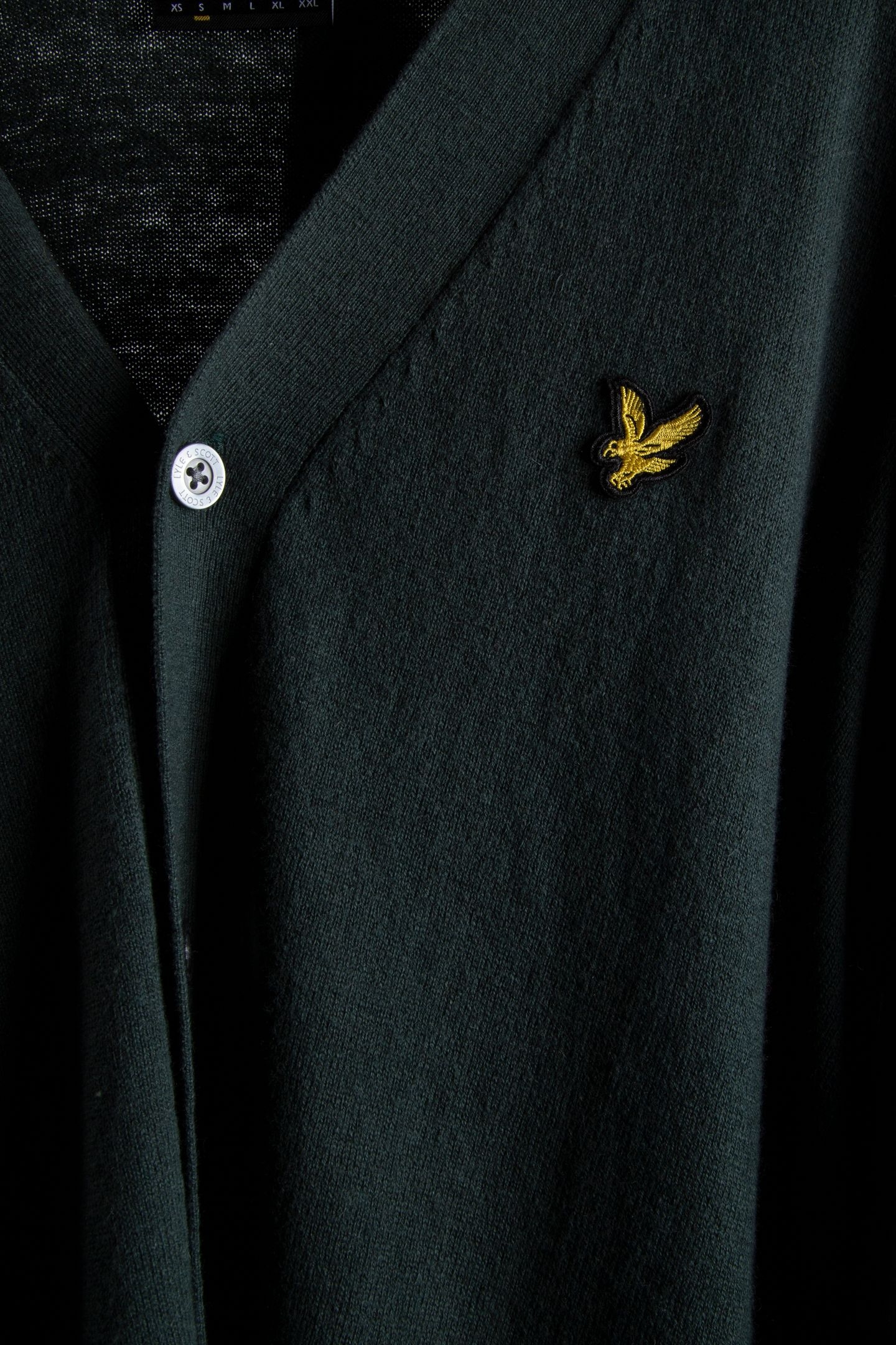 COTTON MERINO V NECK CARDIGAN ARGYLE TEAL 5