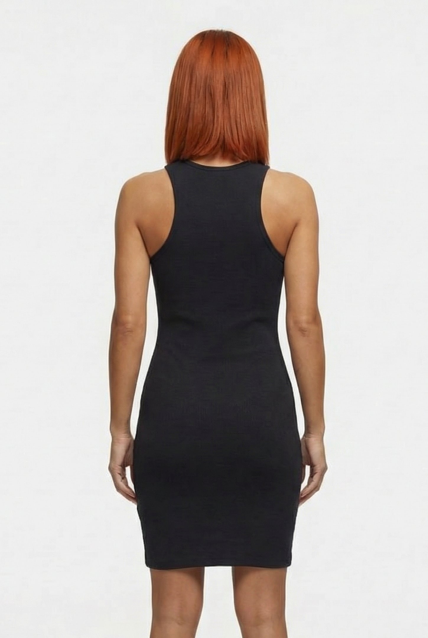 VARSITY TANK DRESS BLACK 2