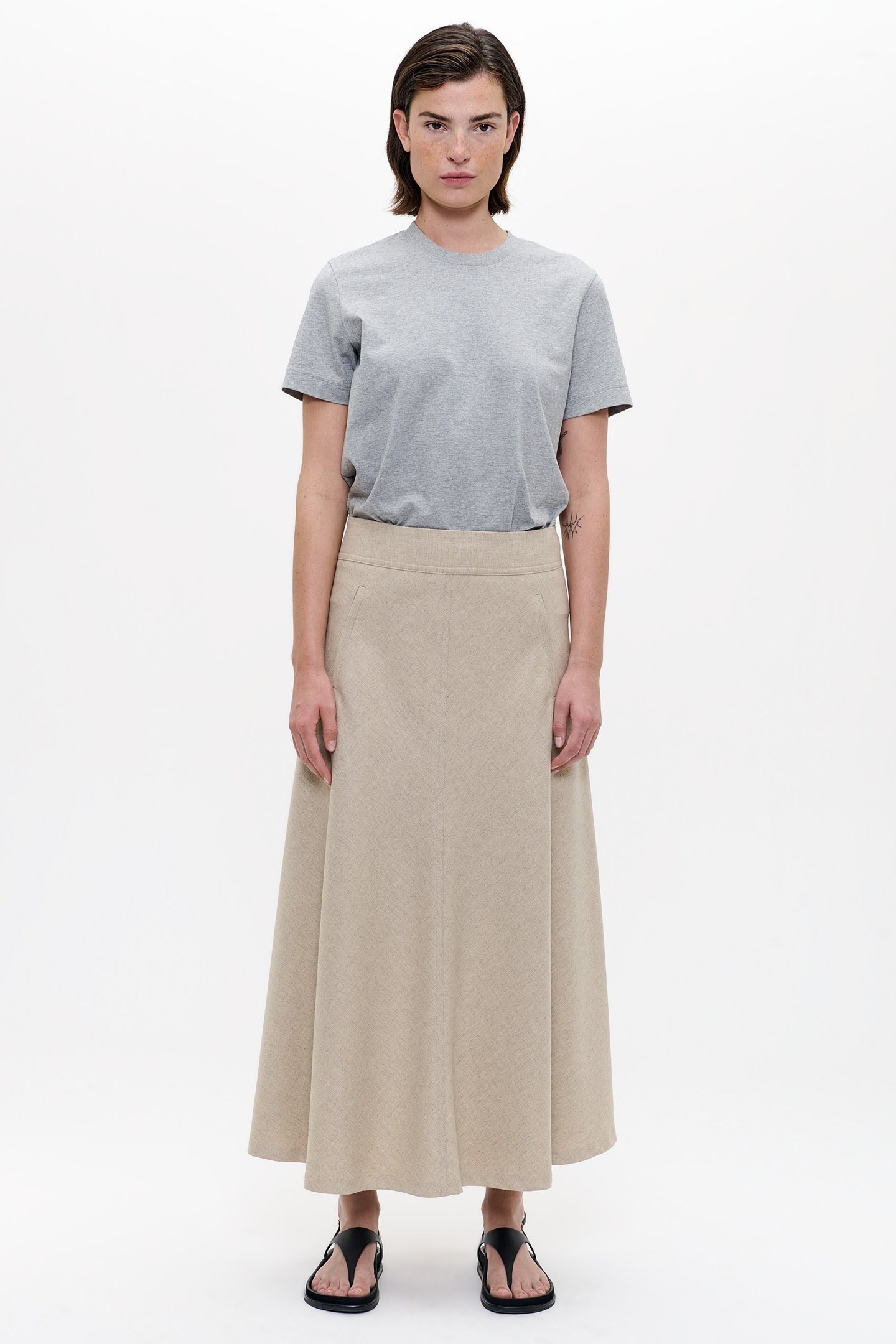 WOOL MIX LONG SKIRT EVEREST 2