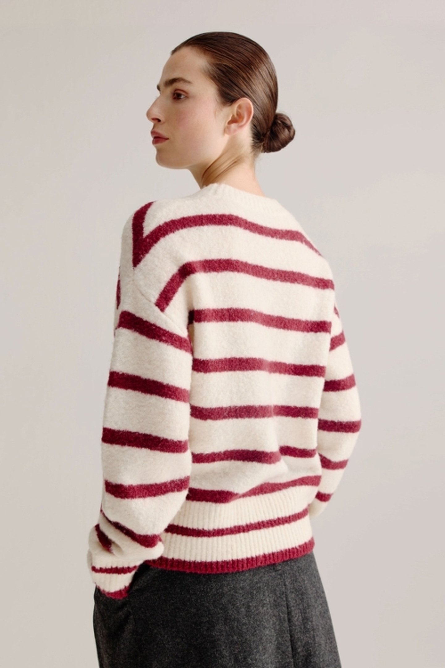 LORENA SWEATER BORDEAUX STRIPE 2