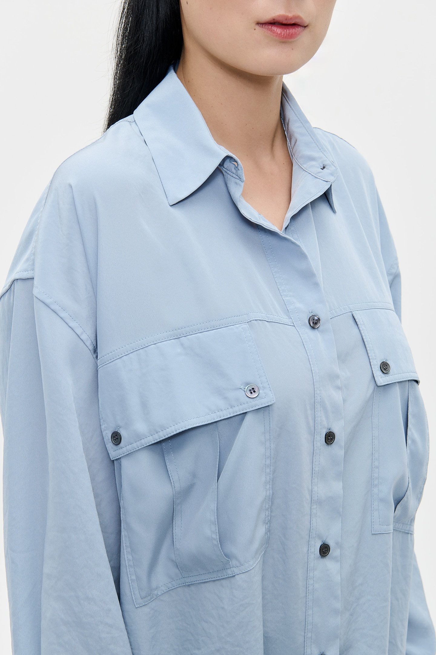 TECHNOSILK CARGO SHIRT BLUE HAZE 4