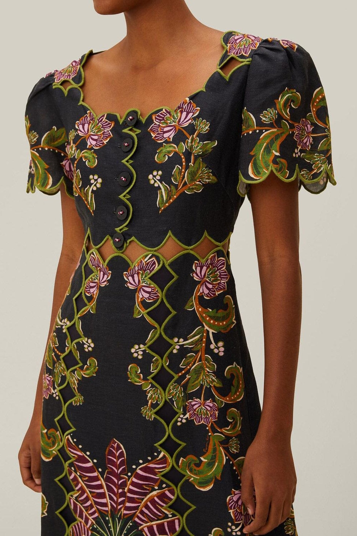 RAVENALA BLACK SHORT SLEEVE MAXI DRESS 3