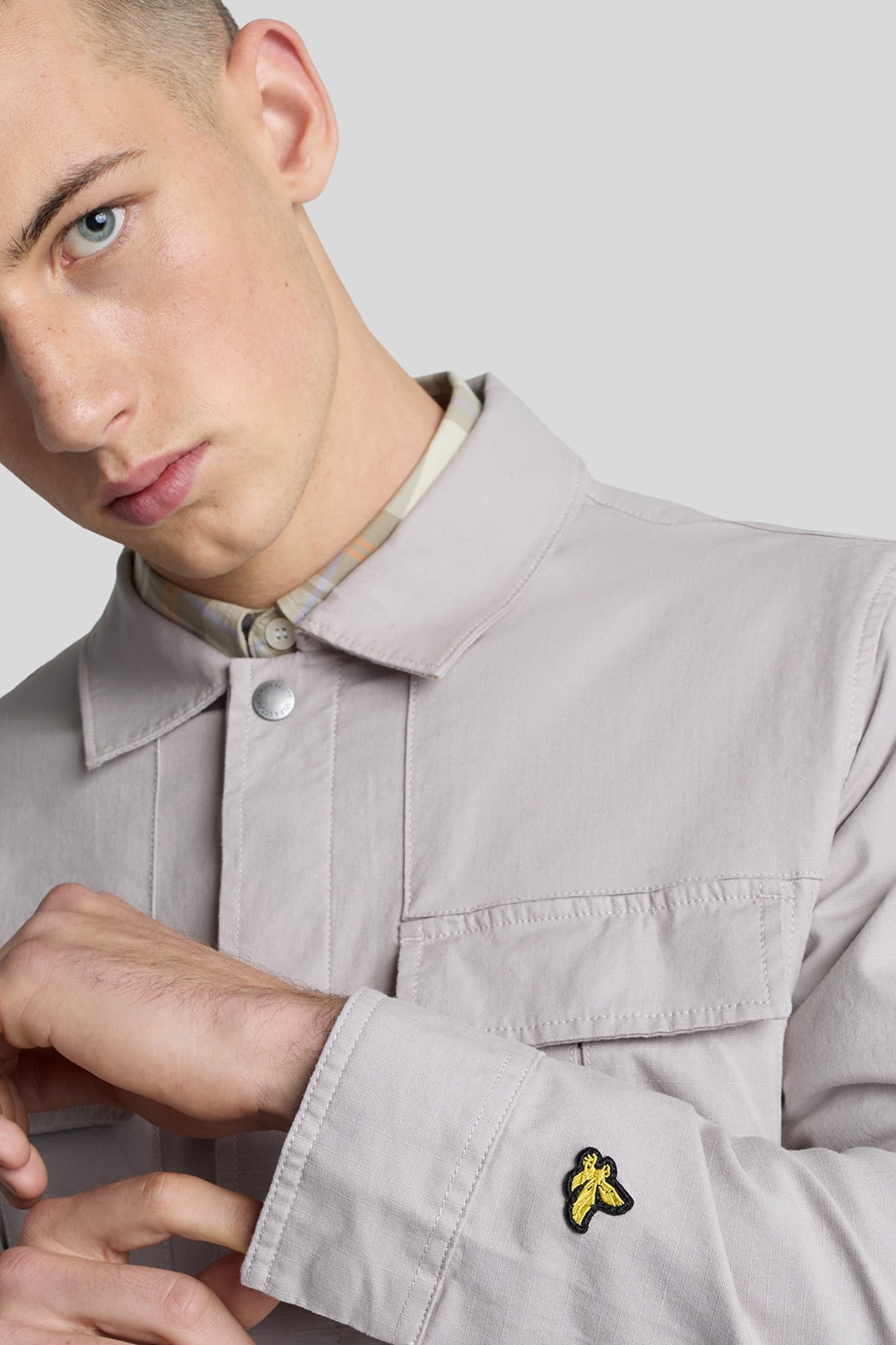 RIPSTOP OVERSHIRT PALE GREY 3