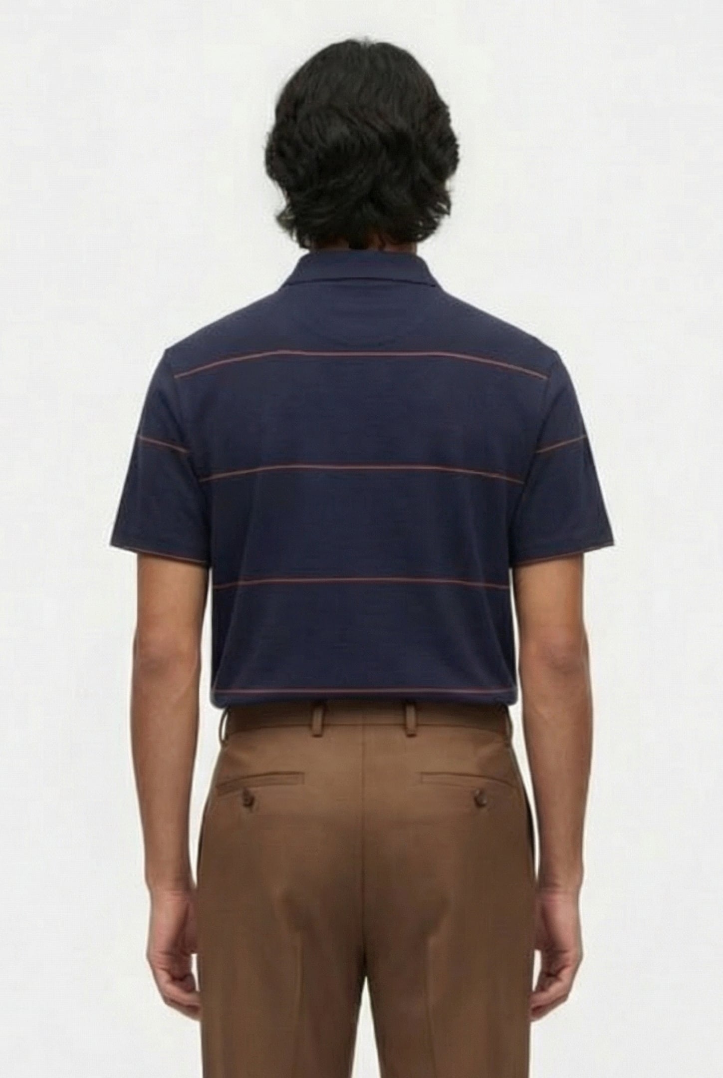 SS CROSS GRAIN STRIP RELAXED FIT POLO DARK SAPPHIRE 2