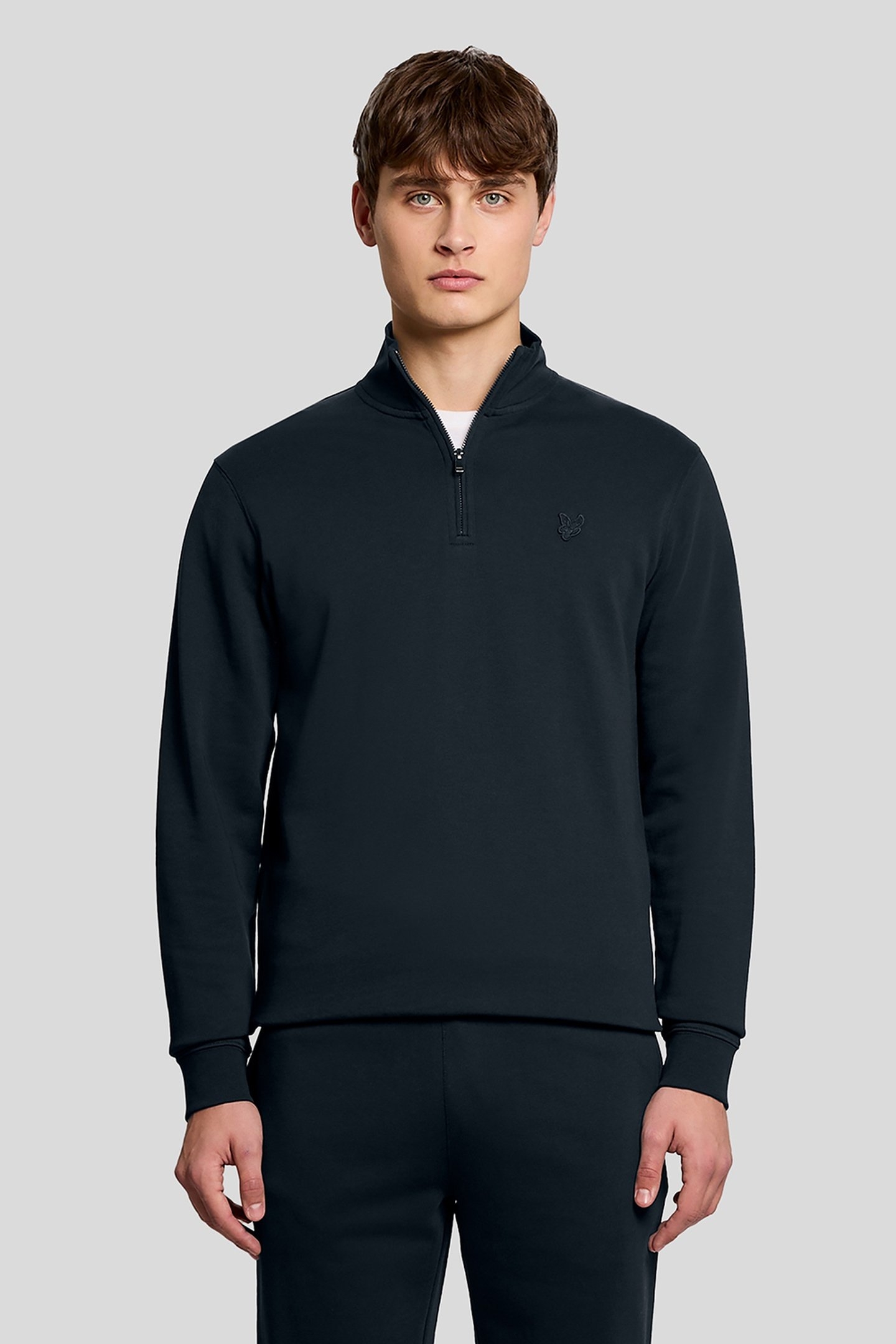 SUPERFINE QUARTER ZIP SWEATSHIRT DARK NAVY 1