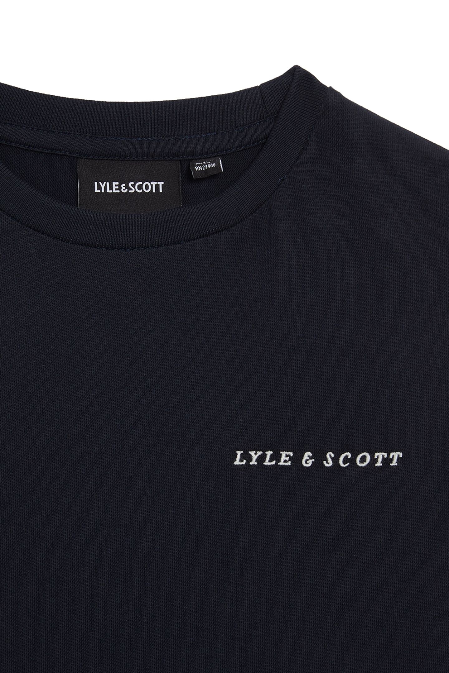 SCRIPT EMBROIDERED T-SHIRT DARK NAVY 4