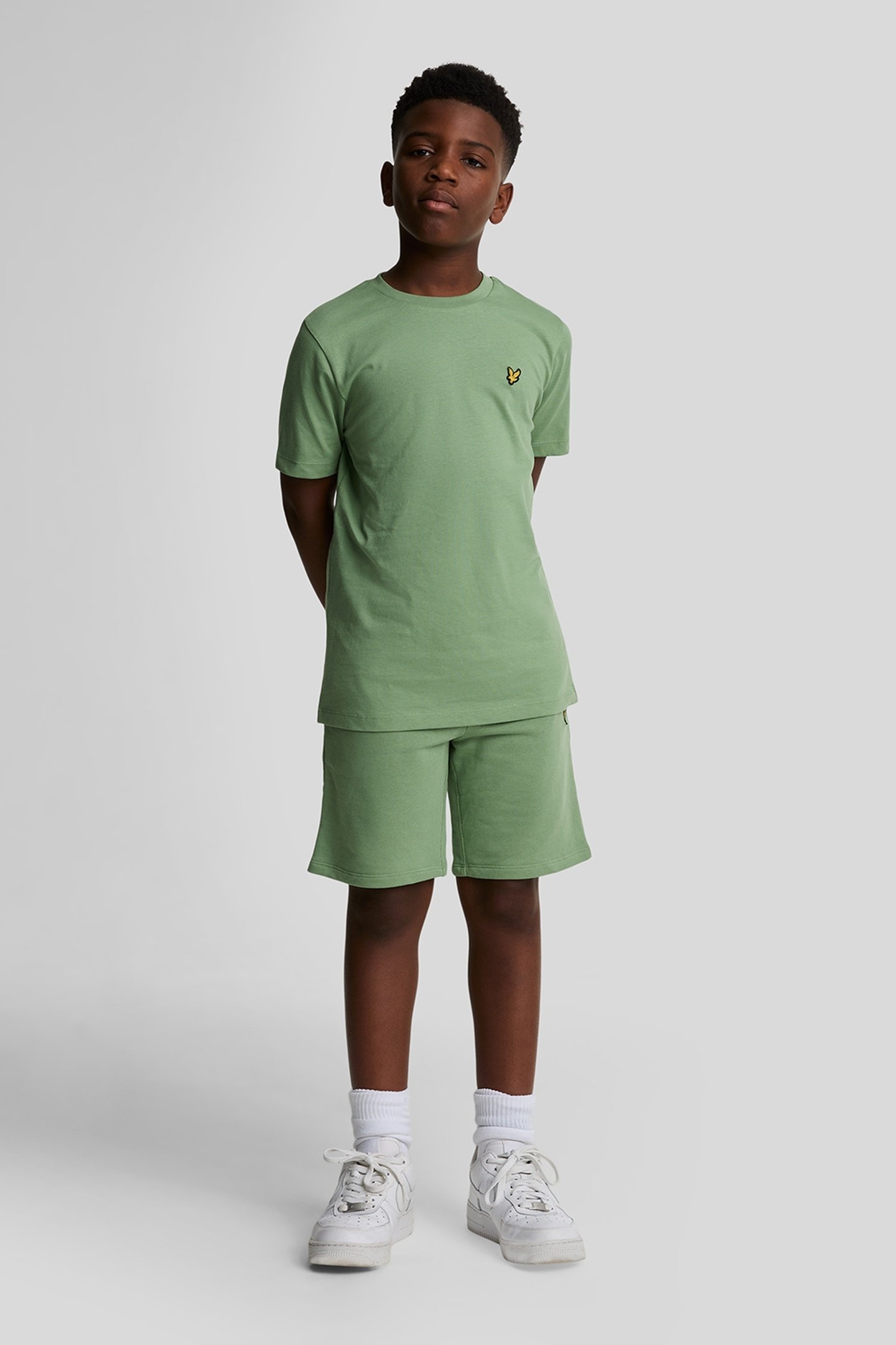 PLAIN T-SHIRT SMOKE GREEN 1