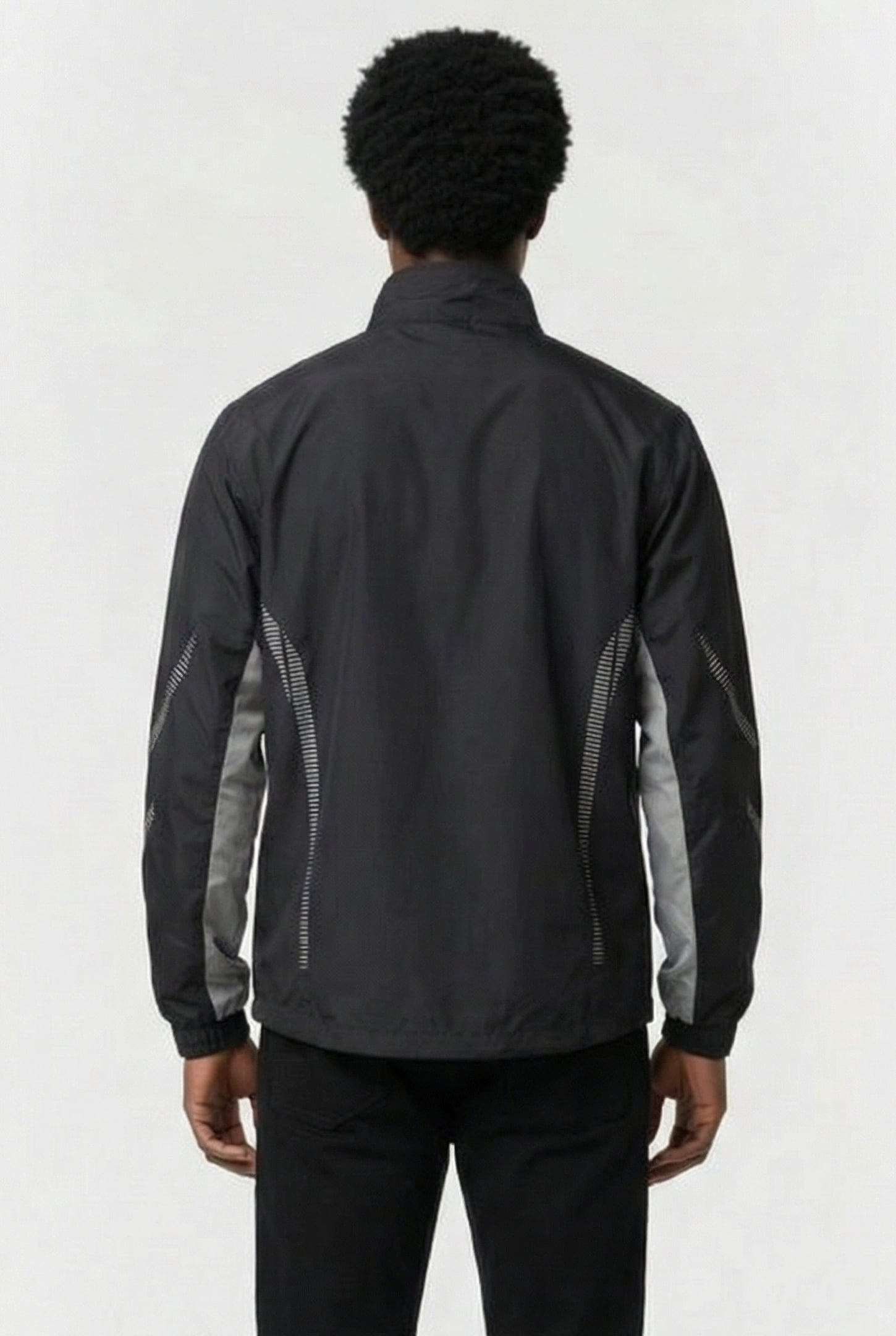 UNISEX TL WARM UP JACKET BLACK GREY 3