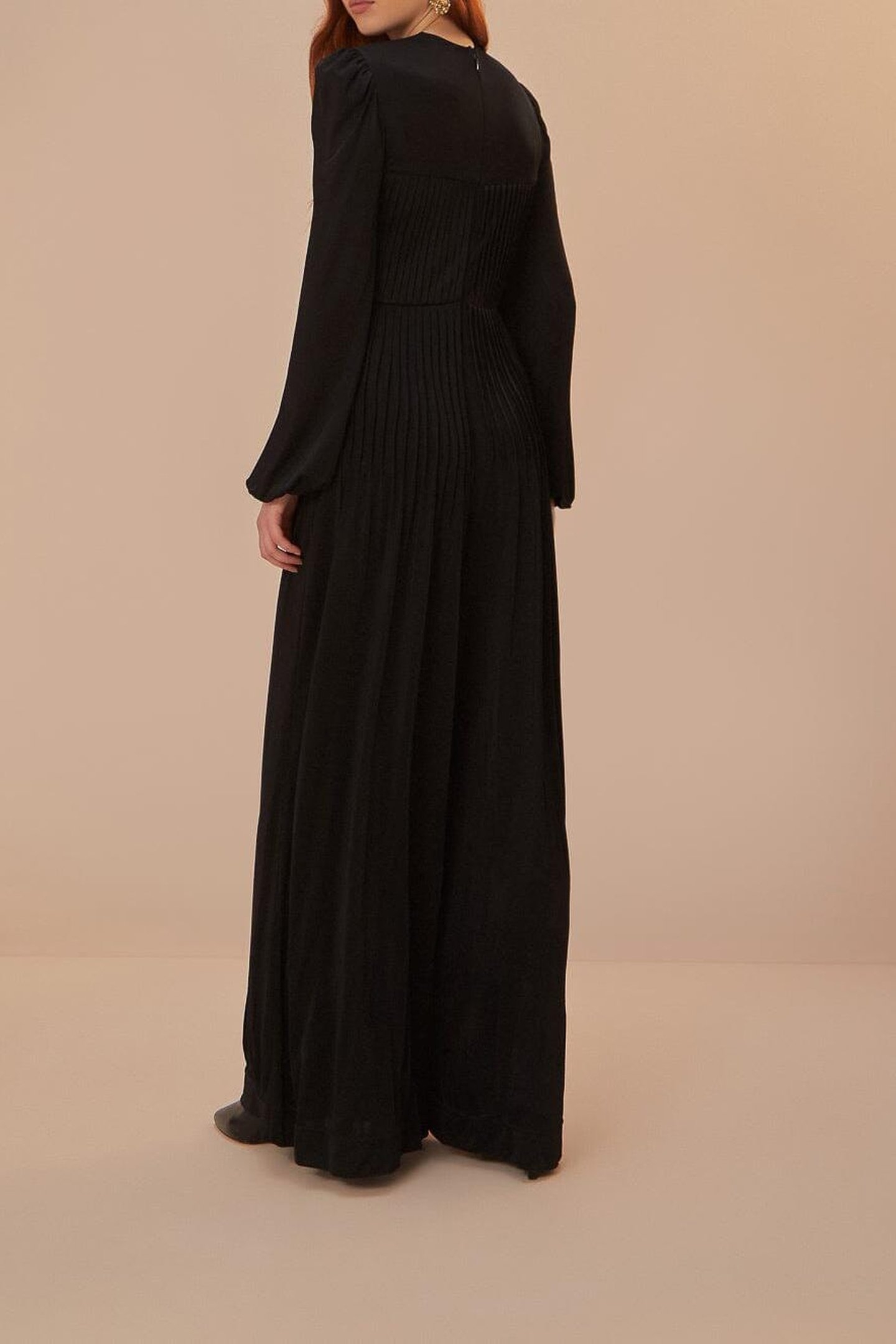 BLACK LONG SLEEVE KNOT JUMPSUIT 2