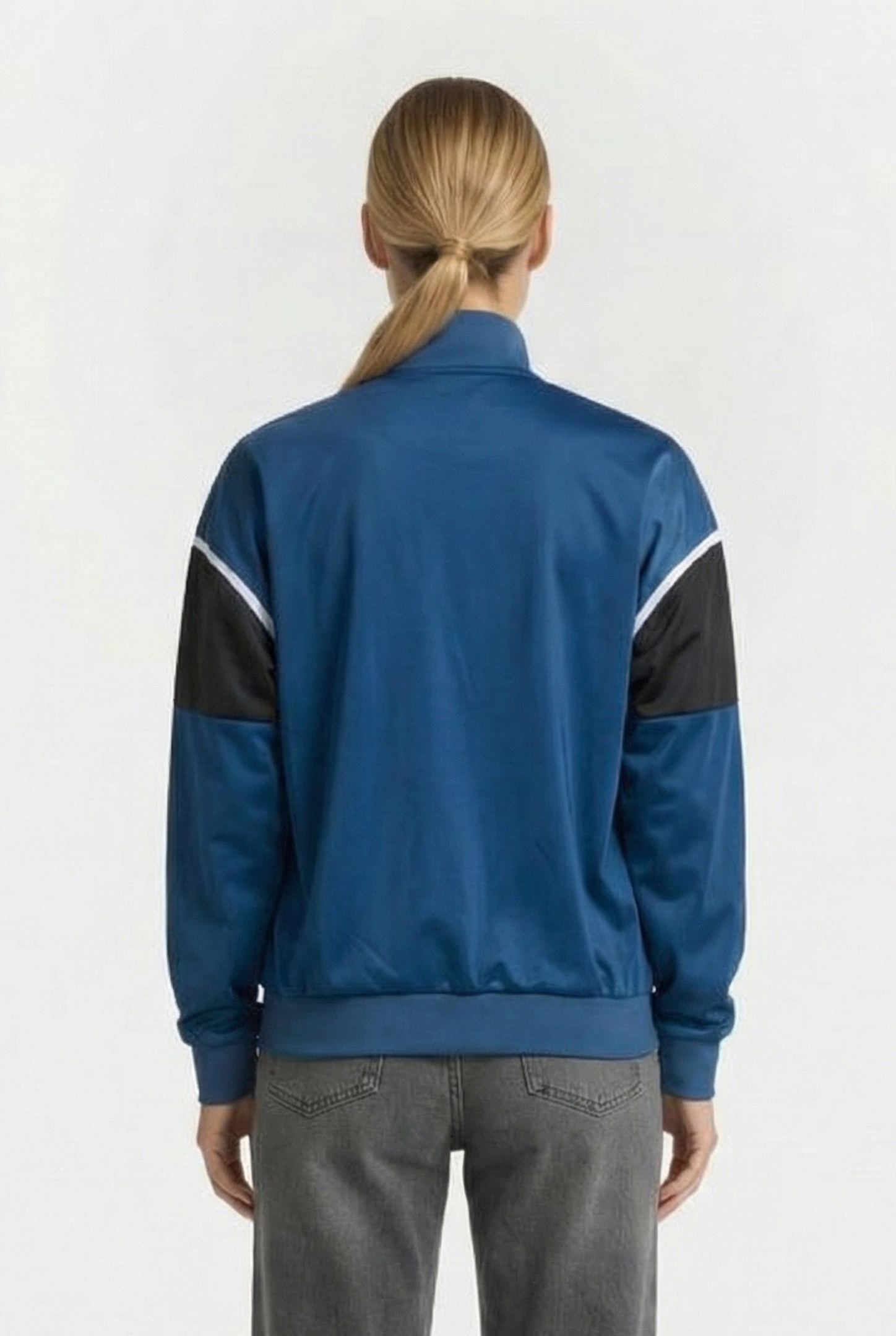 UNISEX PANEL JACKET TEAM DENIM ASH GREY WHITE 3