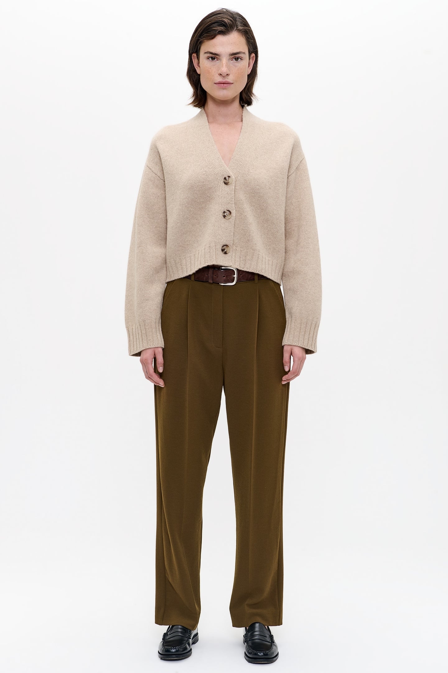 YAK MERINO CROPPED CARDIGAN EVEREST 3