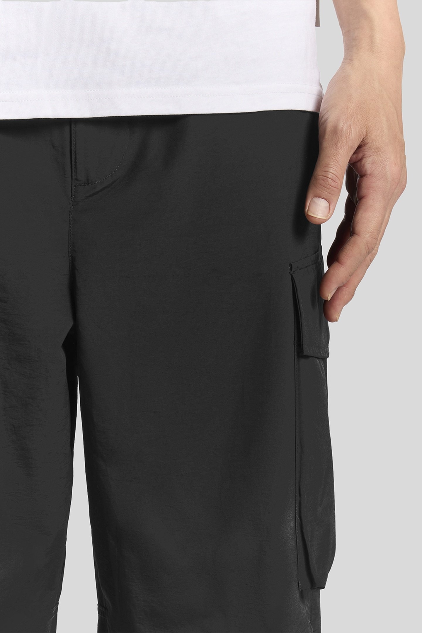 BELLOWED POCKET CARGO PANT JET BLACK 7