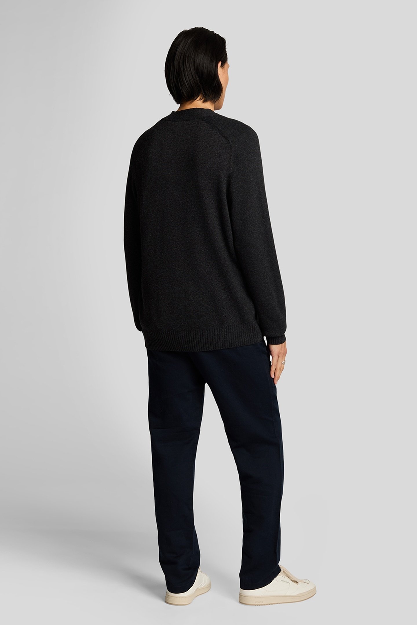 LINEN BLEND DRAWSTRING TROUSER DARK NAVY 2