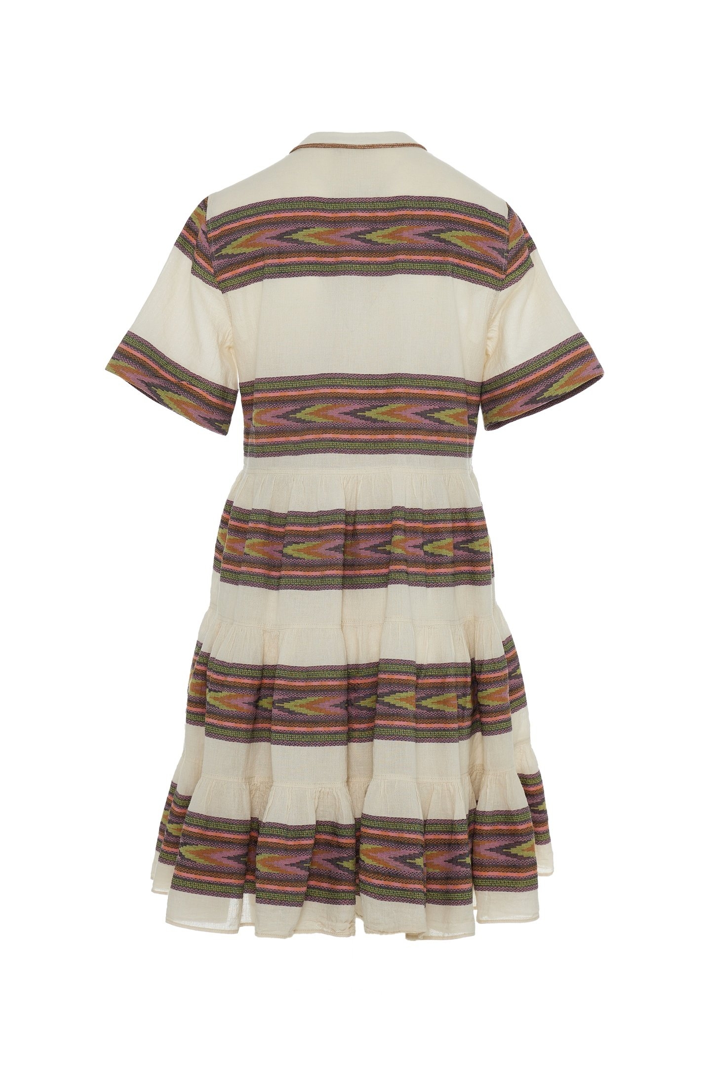 HARMONIA MIDI DRESS JACQUARD PINK GREEN 2