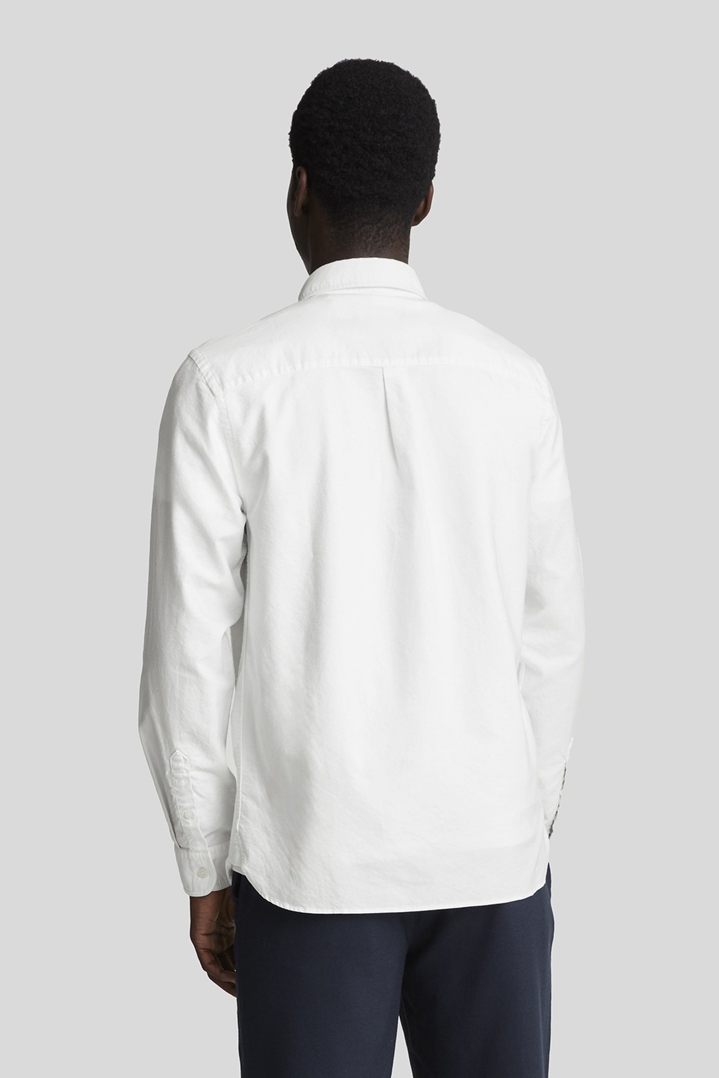 TONAL EAGLE PLAIN OXFORD SHIRT WHITE 4