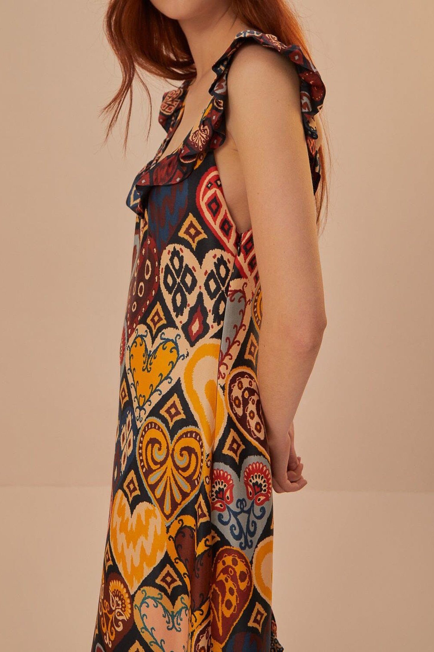 HEARTS IKAT BLACK MAXI DRESS 3