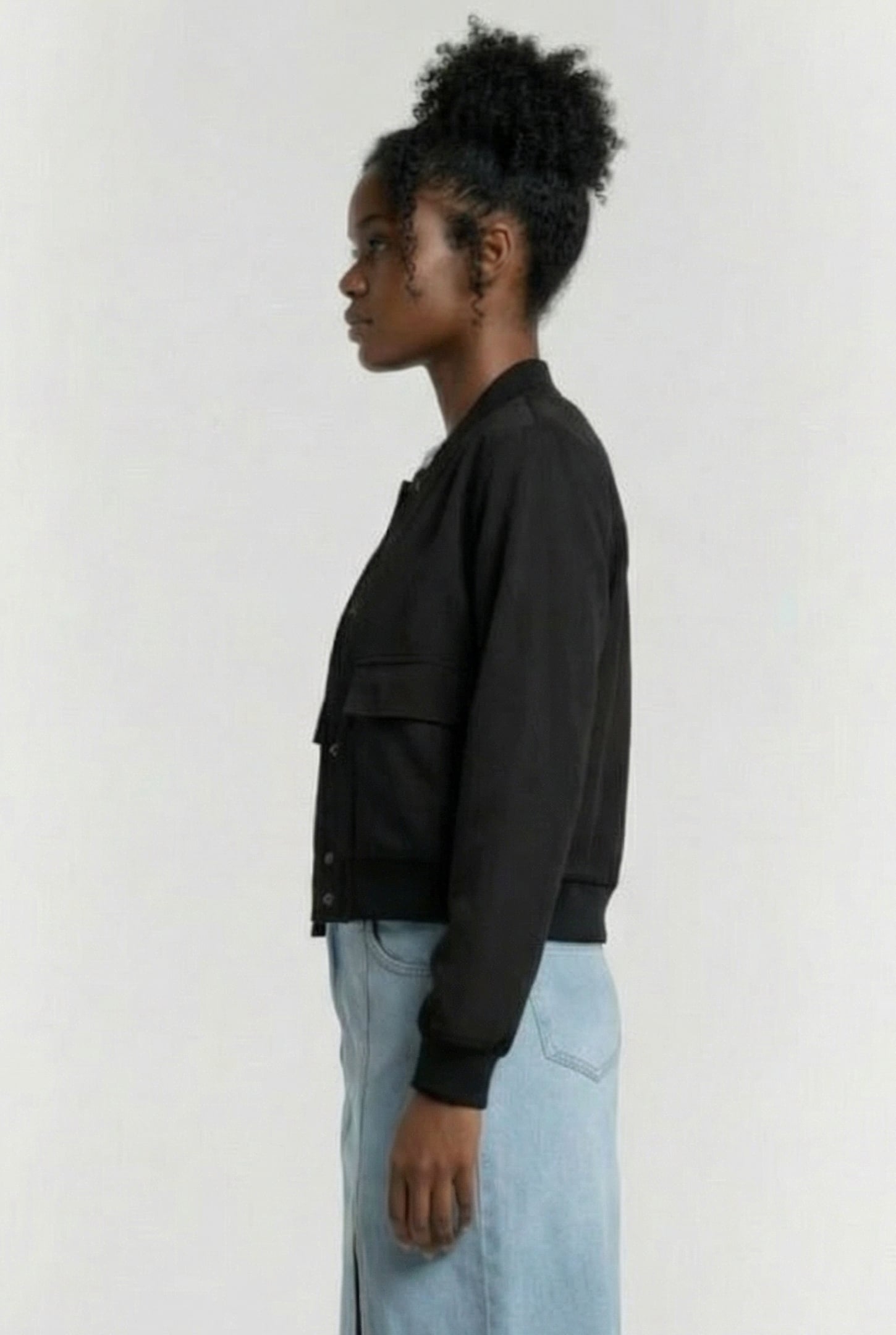 BOMBER UTILITY POCKET JACKET BLACK 4