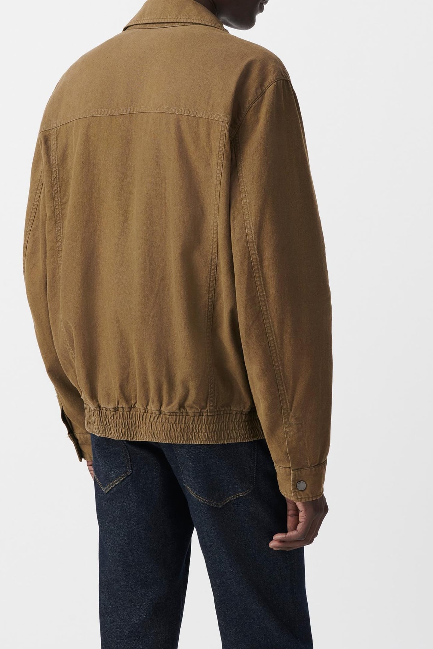 BRONZE COTTON LINEN ARMY-STYLE JACKET 4