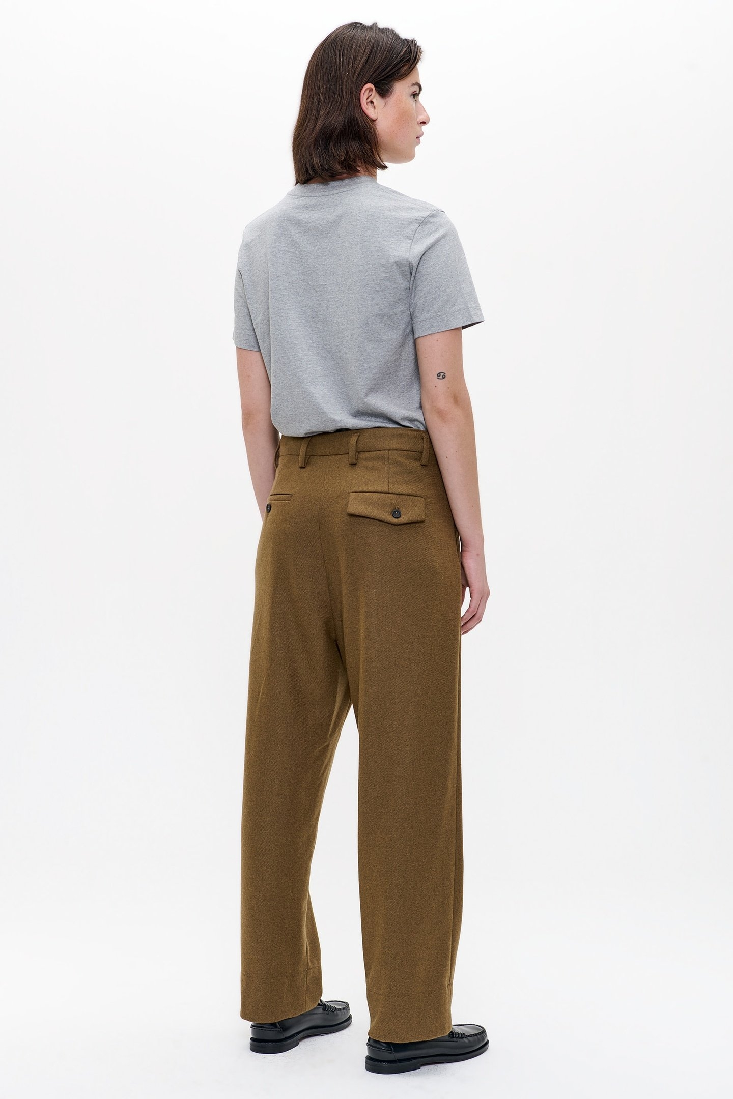 RECYCLED WOOL SOHO PANTS BRONZE 3