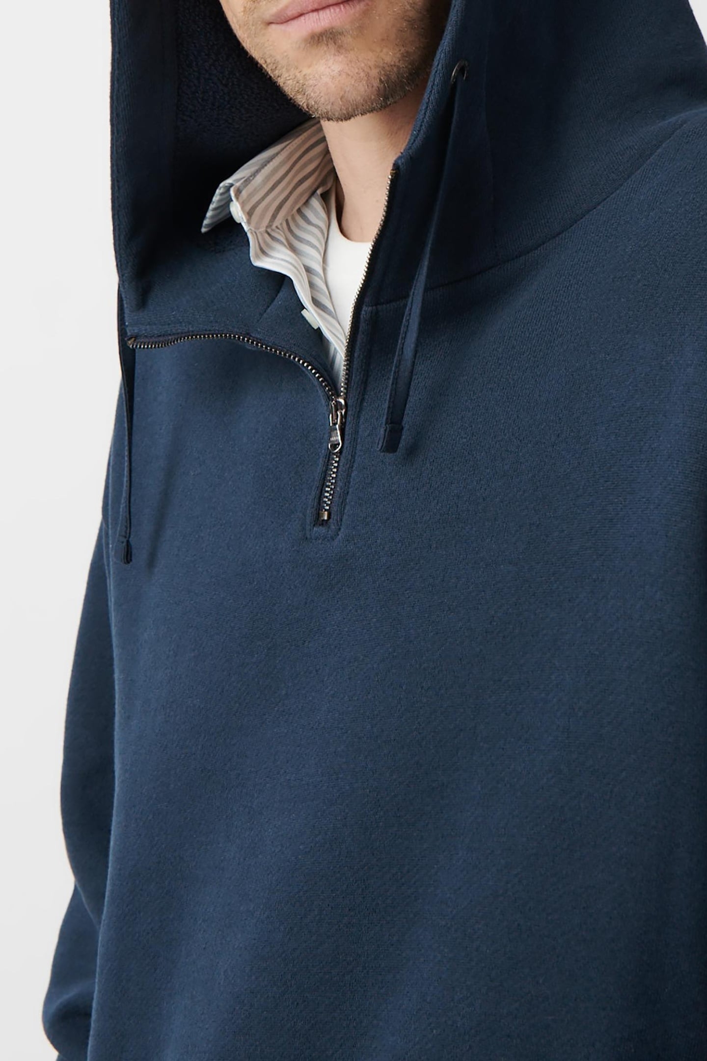 INK HOODIE WITH ZIPPED COLLAR 6