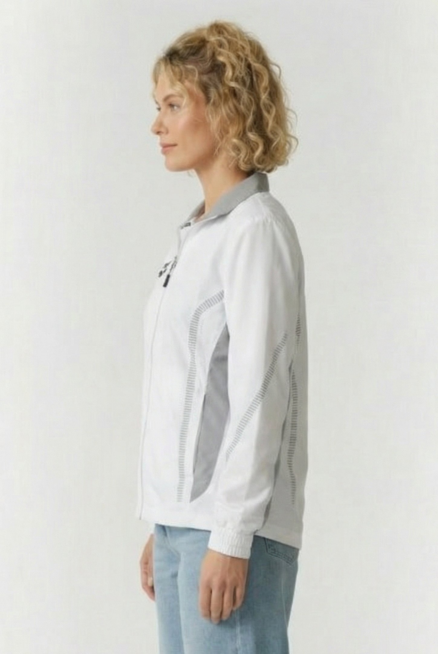 UNISEX TL WARM UP JACKET WHITE-GREY 4