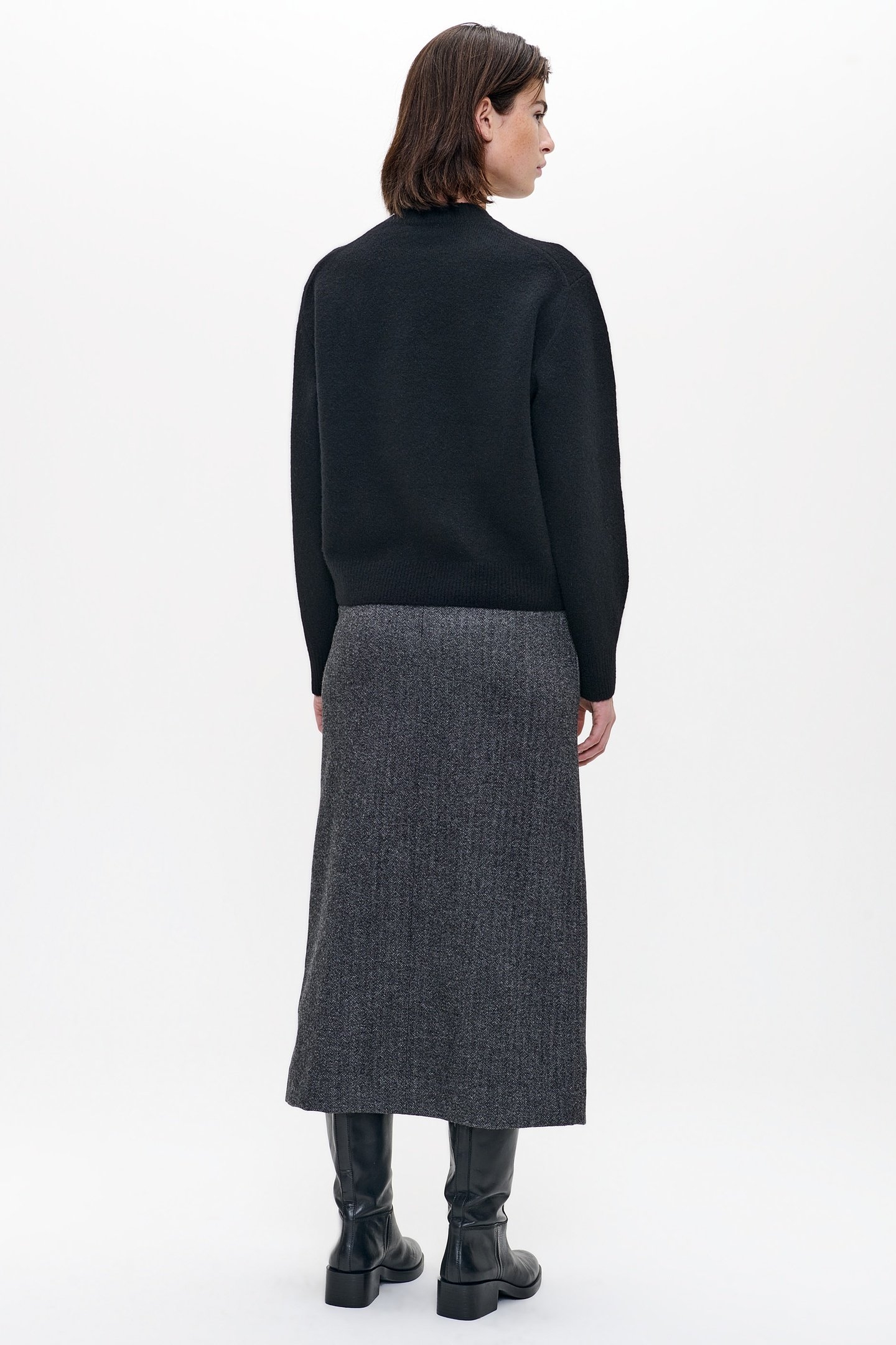 WOOL CREW NECK PULLOVER BLACK 4